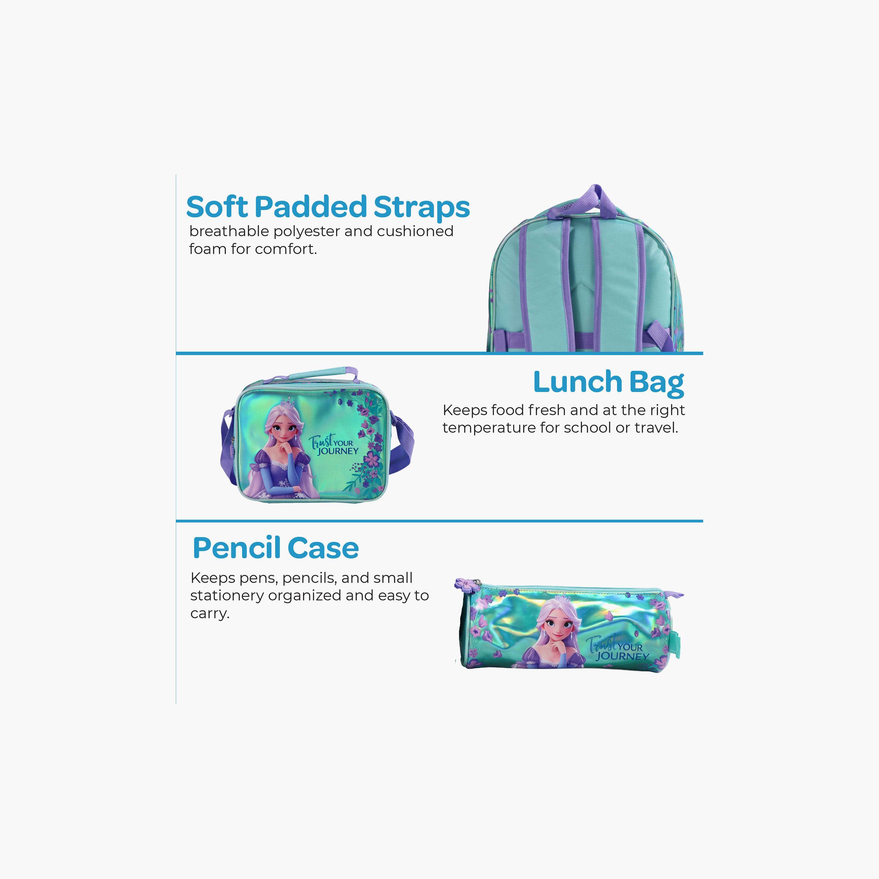 Moon Elsa School Bag with Lunch Bag & Pencil Case - 16 Inch-school-bagsandbackpacks-sets-image-8