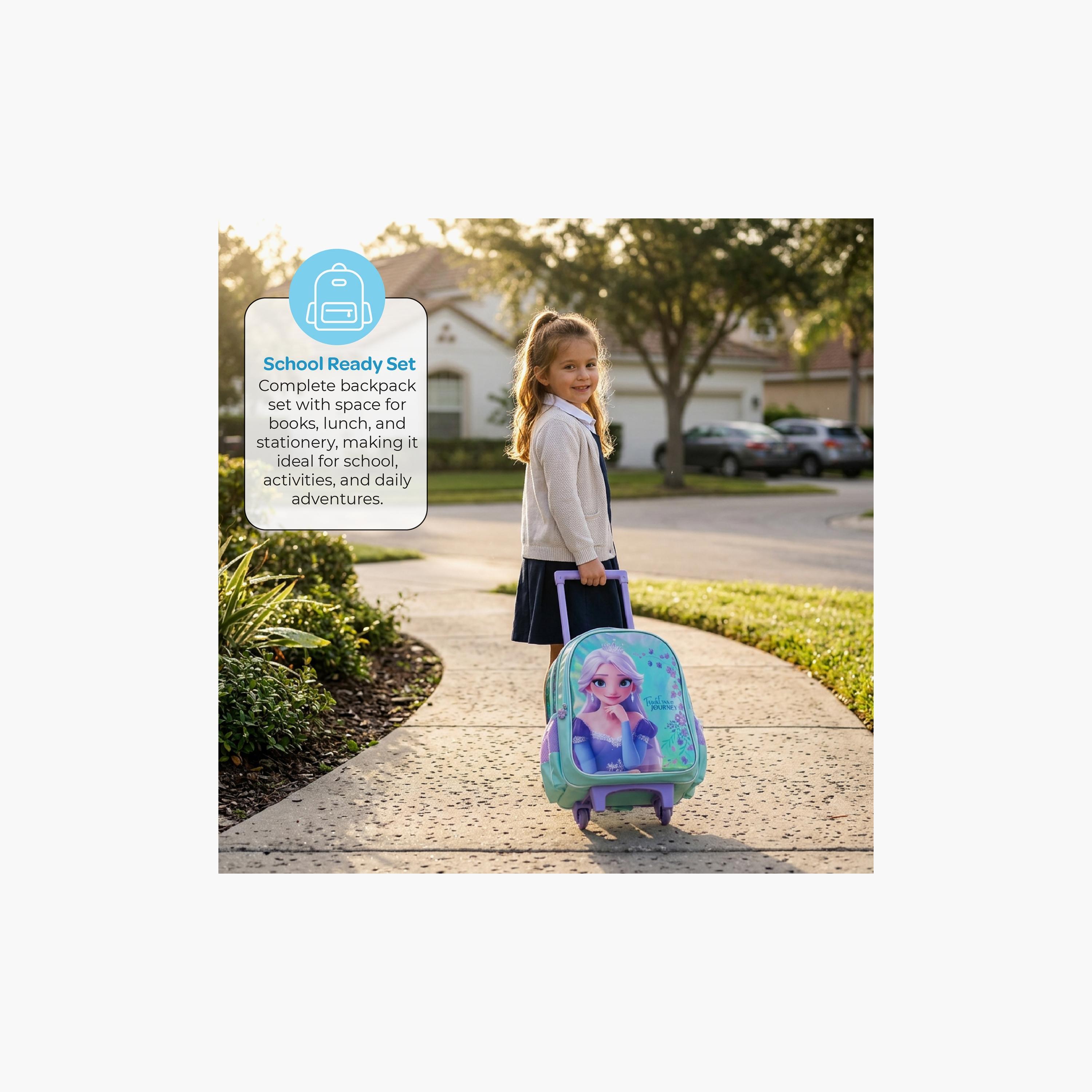 Moon Elsa Trolley Backpack with Lunch Bag & Pencil Case - 16 Inch-school-bagsandbackpacks-trolleybags-image-11