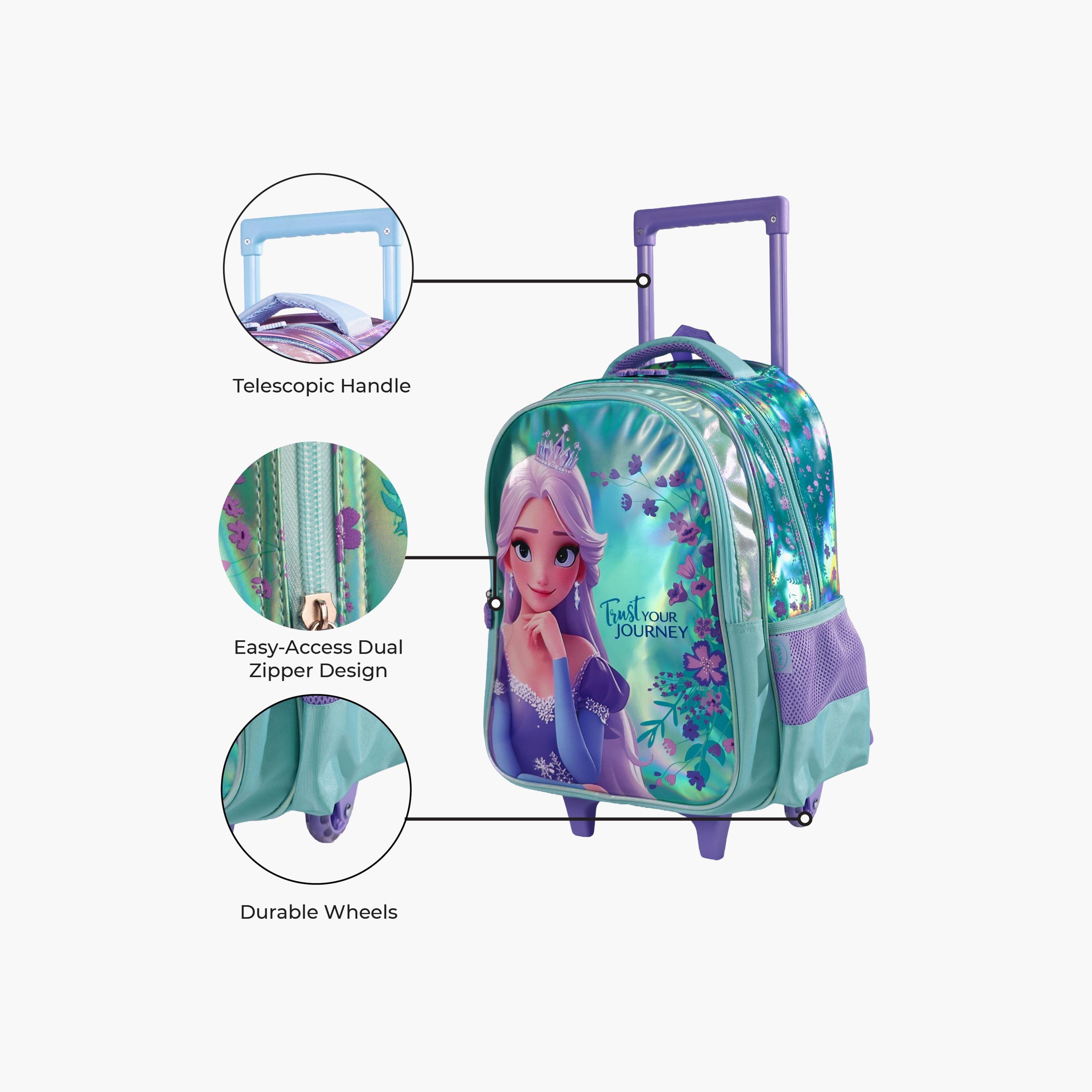 Moon Elsa Trolley Backpack with Lunch Bag & Pencil Case - 16 Inch-school-bagsandbackpacks-trolleybags-image-2