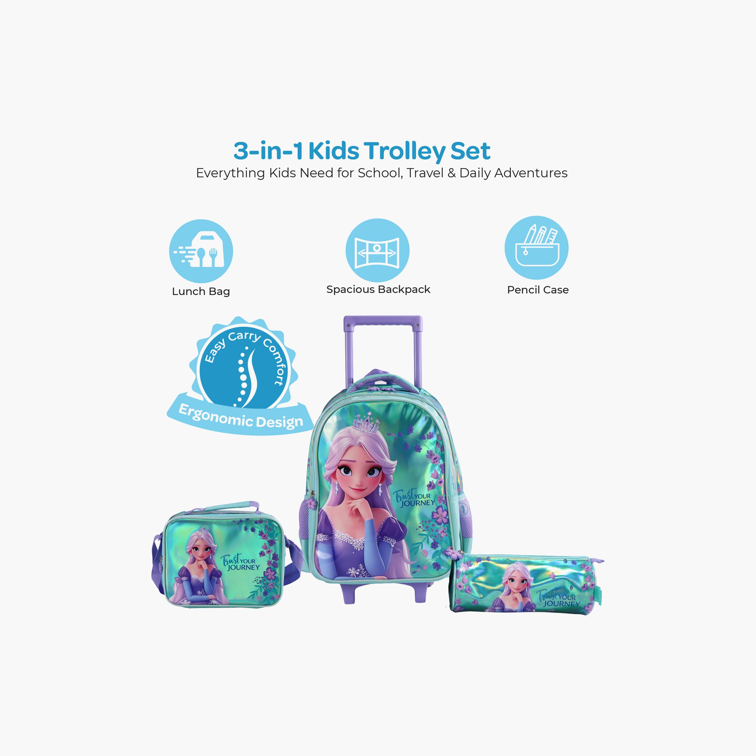 Moon Elsa Trolley Backpack with Lunch Bag & Pencil Case - 16 Inch-school-bagsandbackpacks-trolleybags-image-5