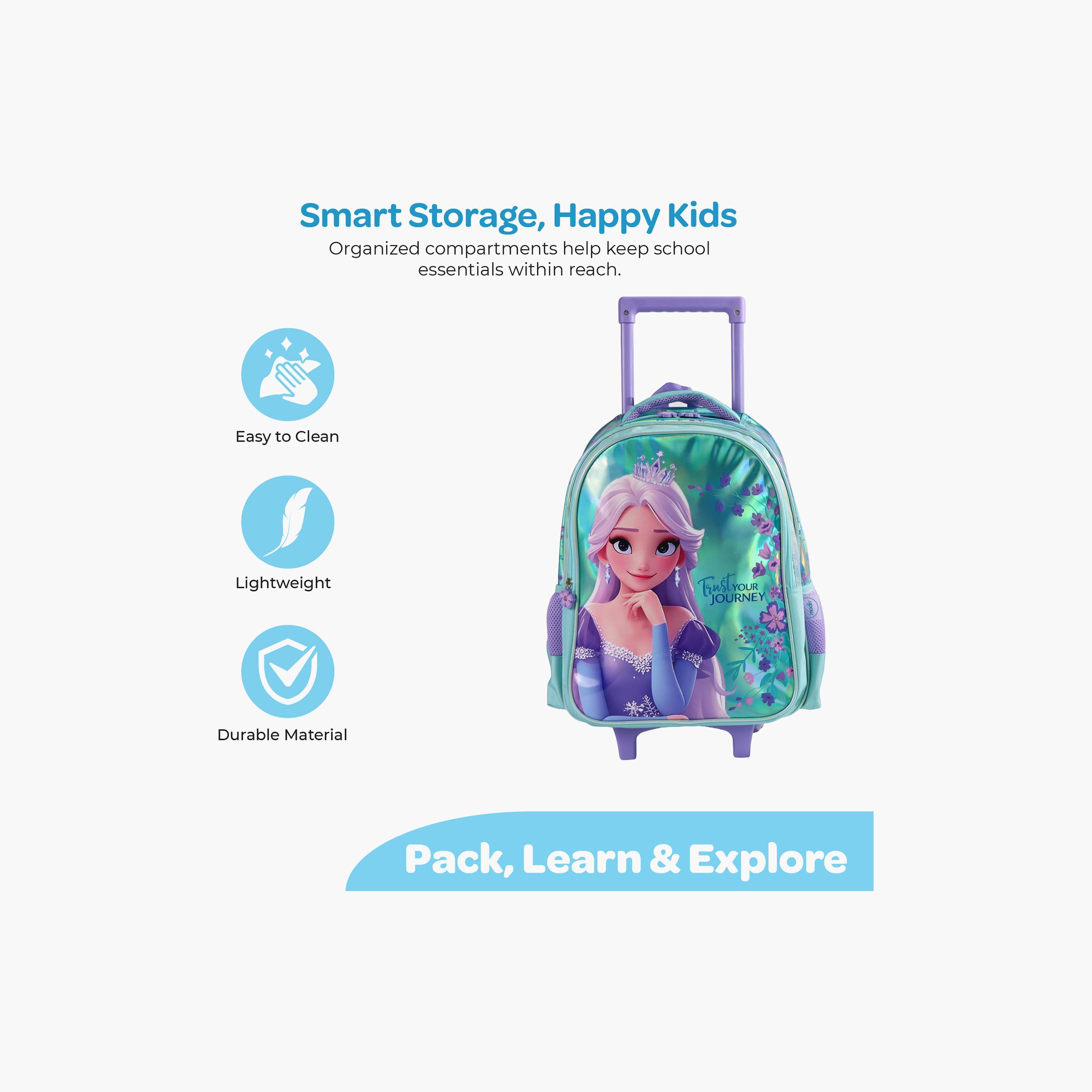 Moon Elsa Trolley Backpack with Lunch Bag & Pencil Case - 16 Inch-school-bagsandbackpacks-trolleybags-image-6