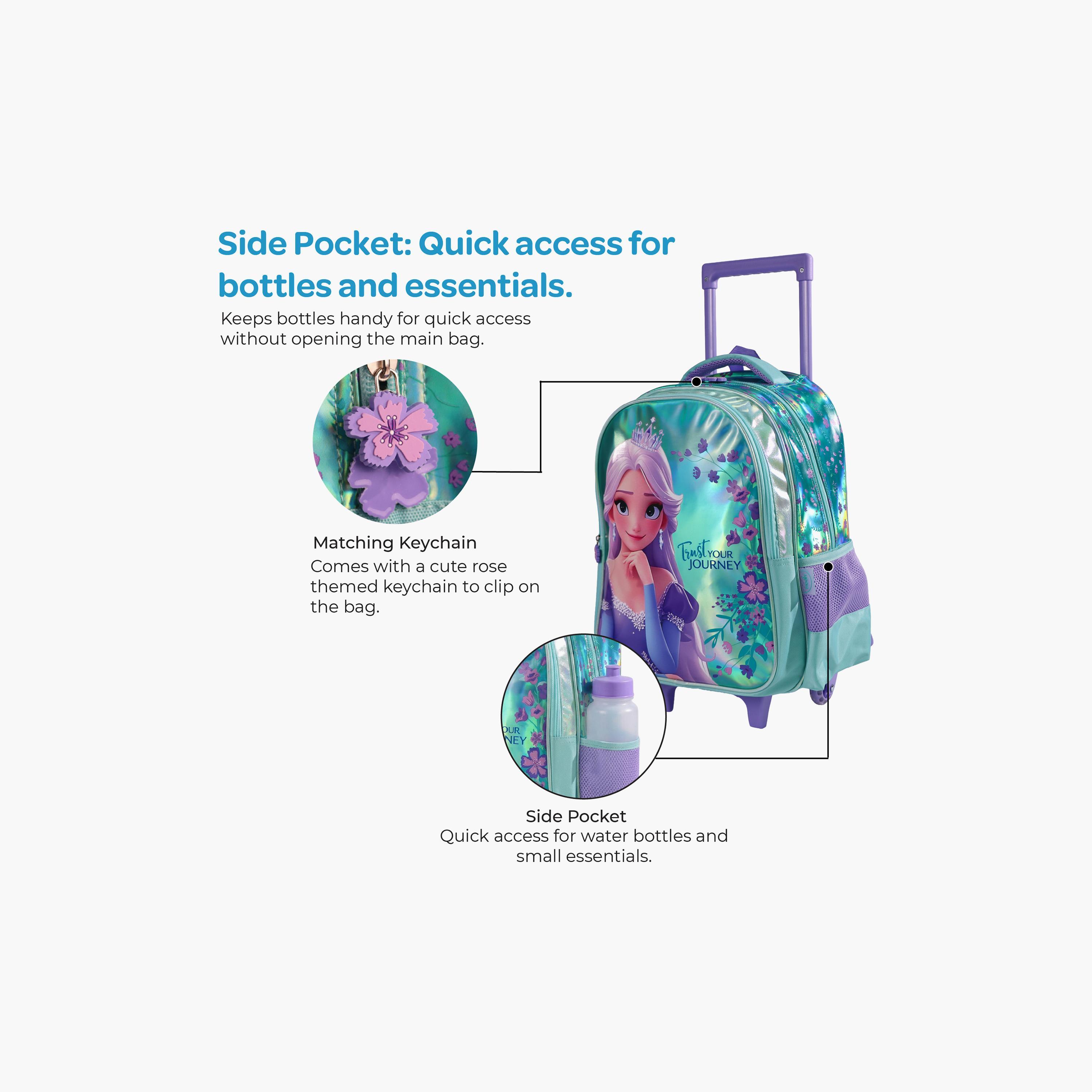 Moon Elsa Trolley Backpack with Lunch Bag & Pencil Case - 16 Inch-school-bagsandbackpacks-trolleybags-image-7