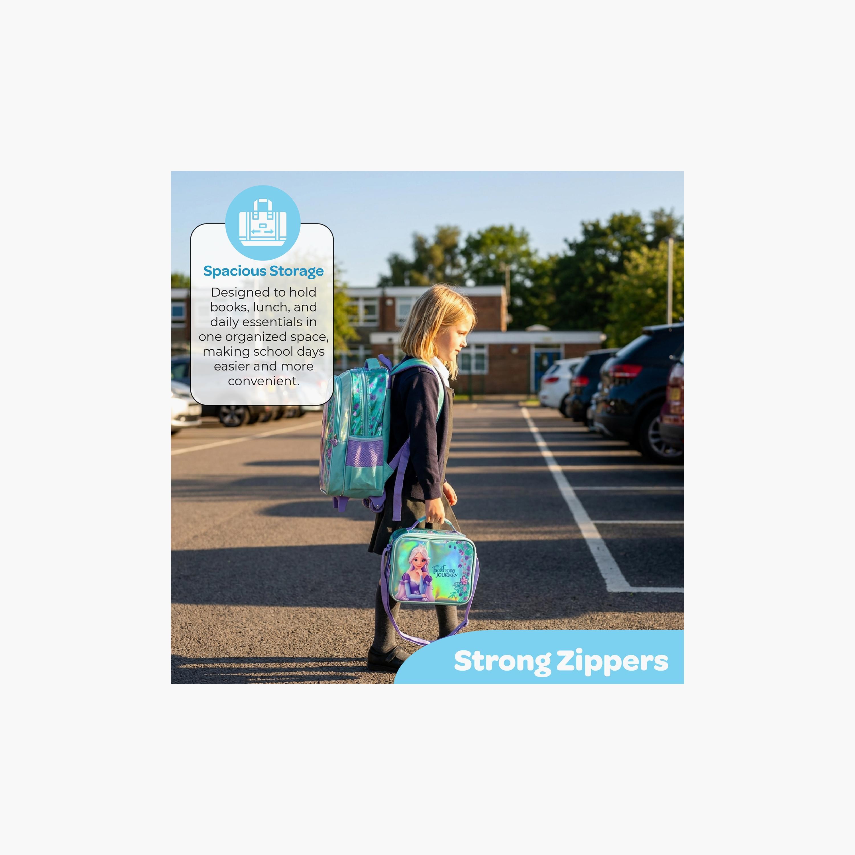 Moon Elsa Trolley Backpack with Lunch Bag & Pencil Case - 16 Inch-school-bagsandbackpacks-trolleybags-image-8