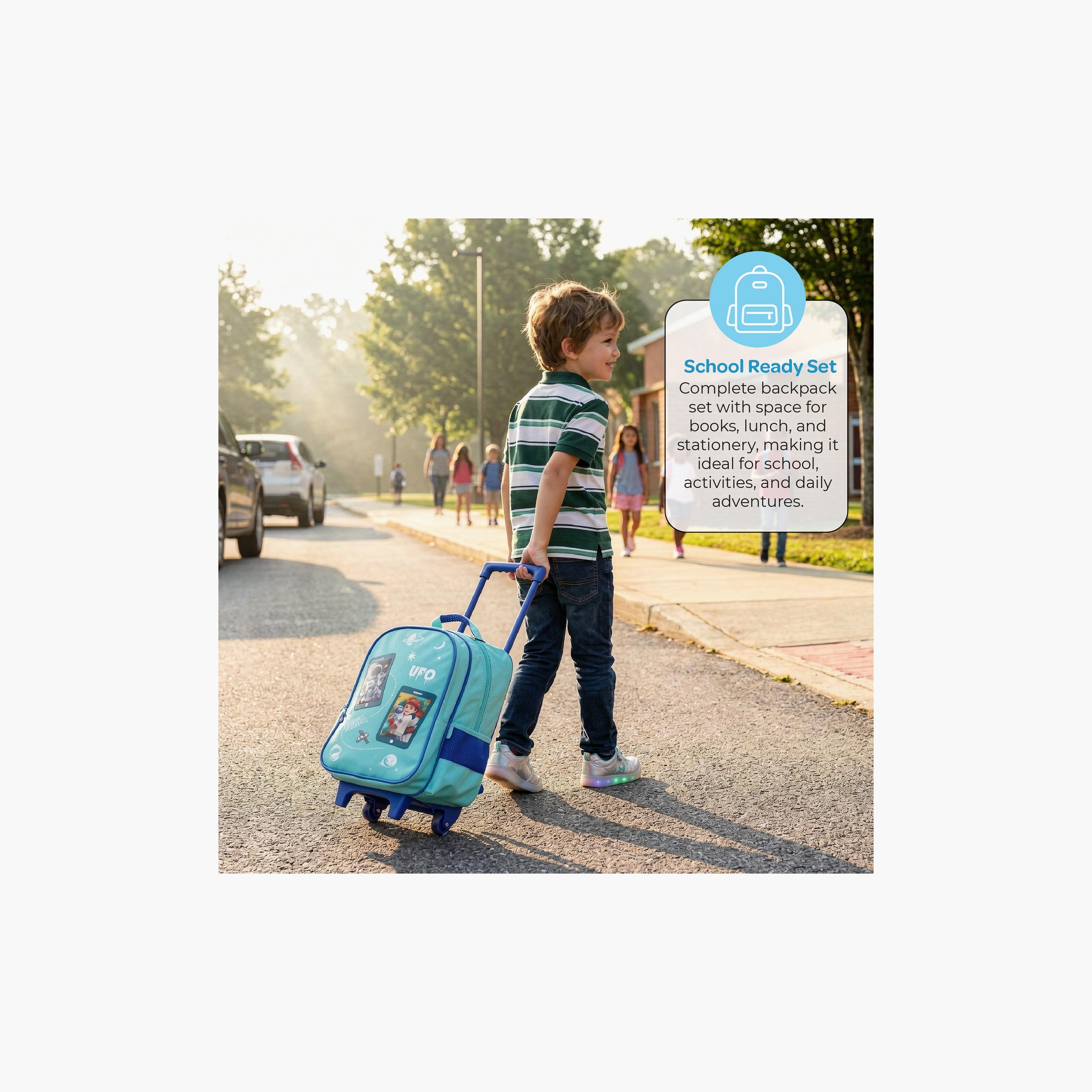 Moon Astronaut Trolley Backpack with Lunch Bag & Pencil Case - 16 Inch-school-bagsandbackpacks-trolleybags-image-12