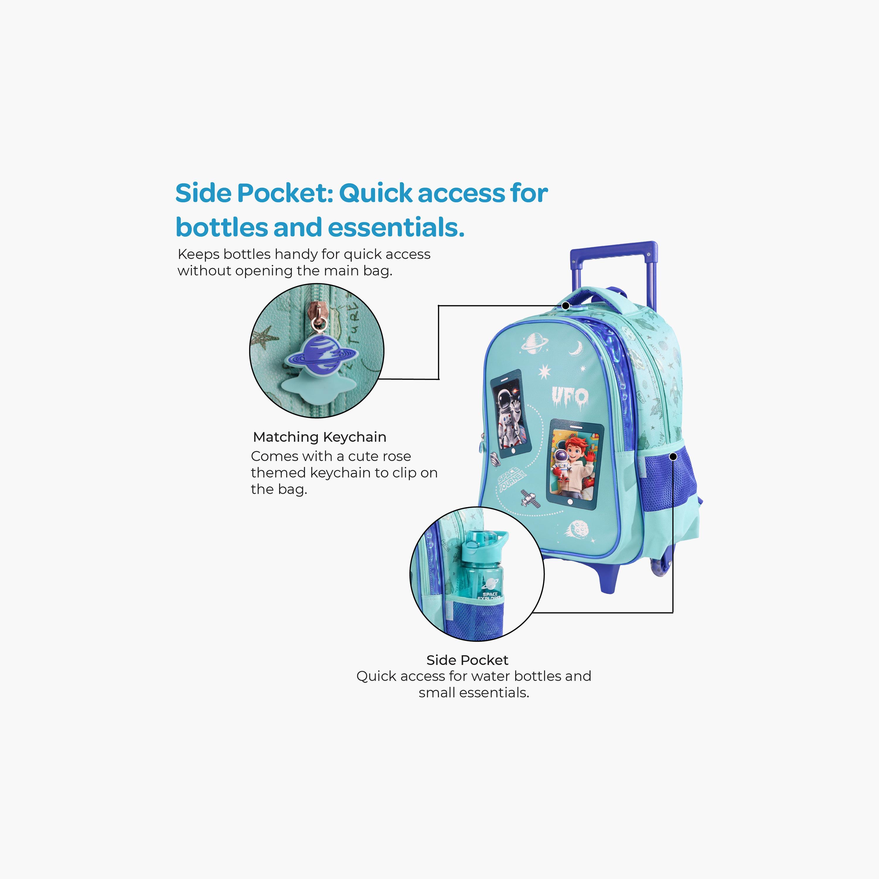 Moon Astronaut Trolley Backpack with Lunch Bag & Pencil Case - 16 Inch-school-bagsandbackpacks-trolleybags-image-8