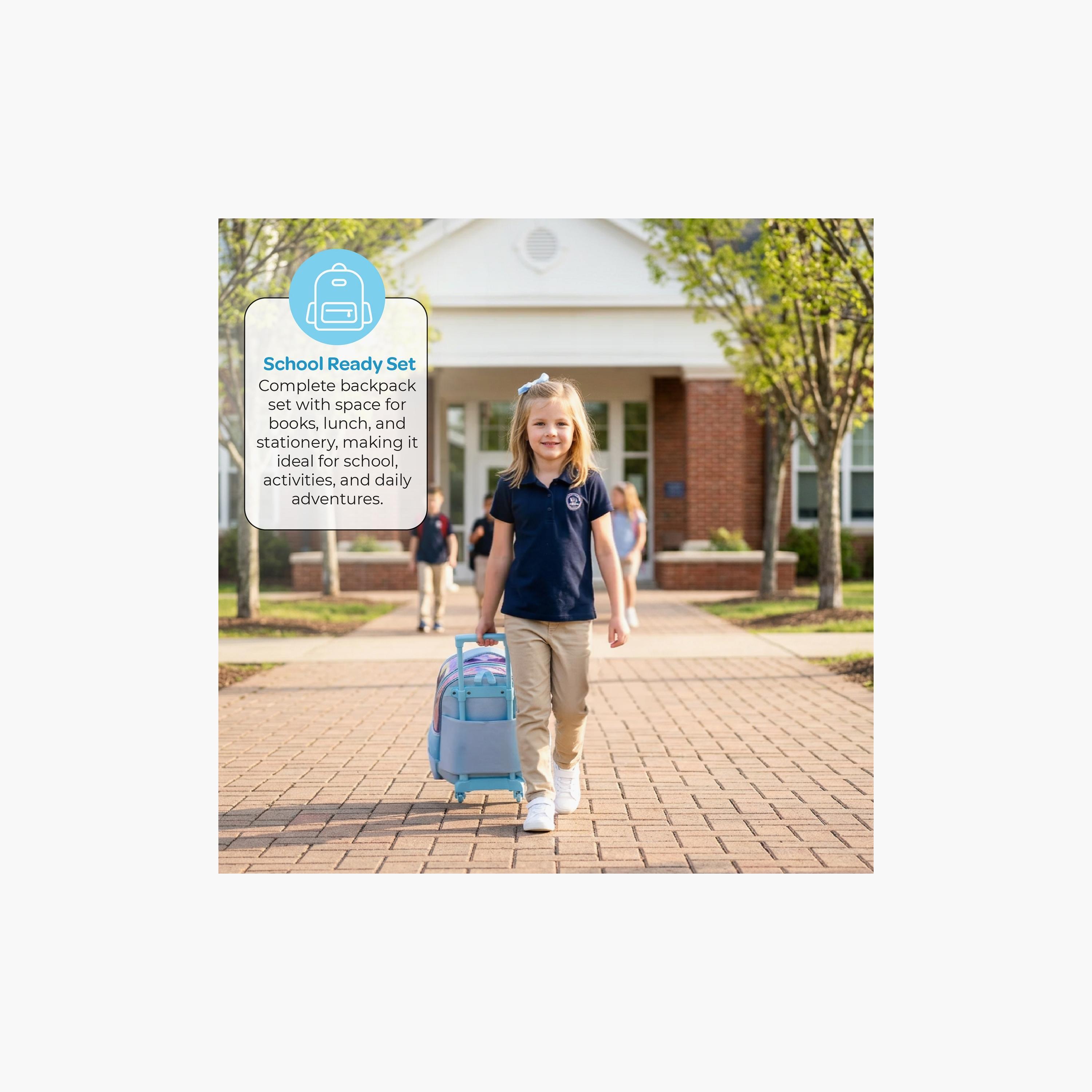 Moon Unicorn Trolley Backpack with Lunch Bag & Pencil Case - 16 Inch-school-bagsandbackpacks-trolleybags-image-12