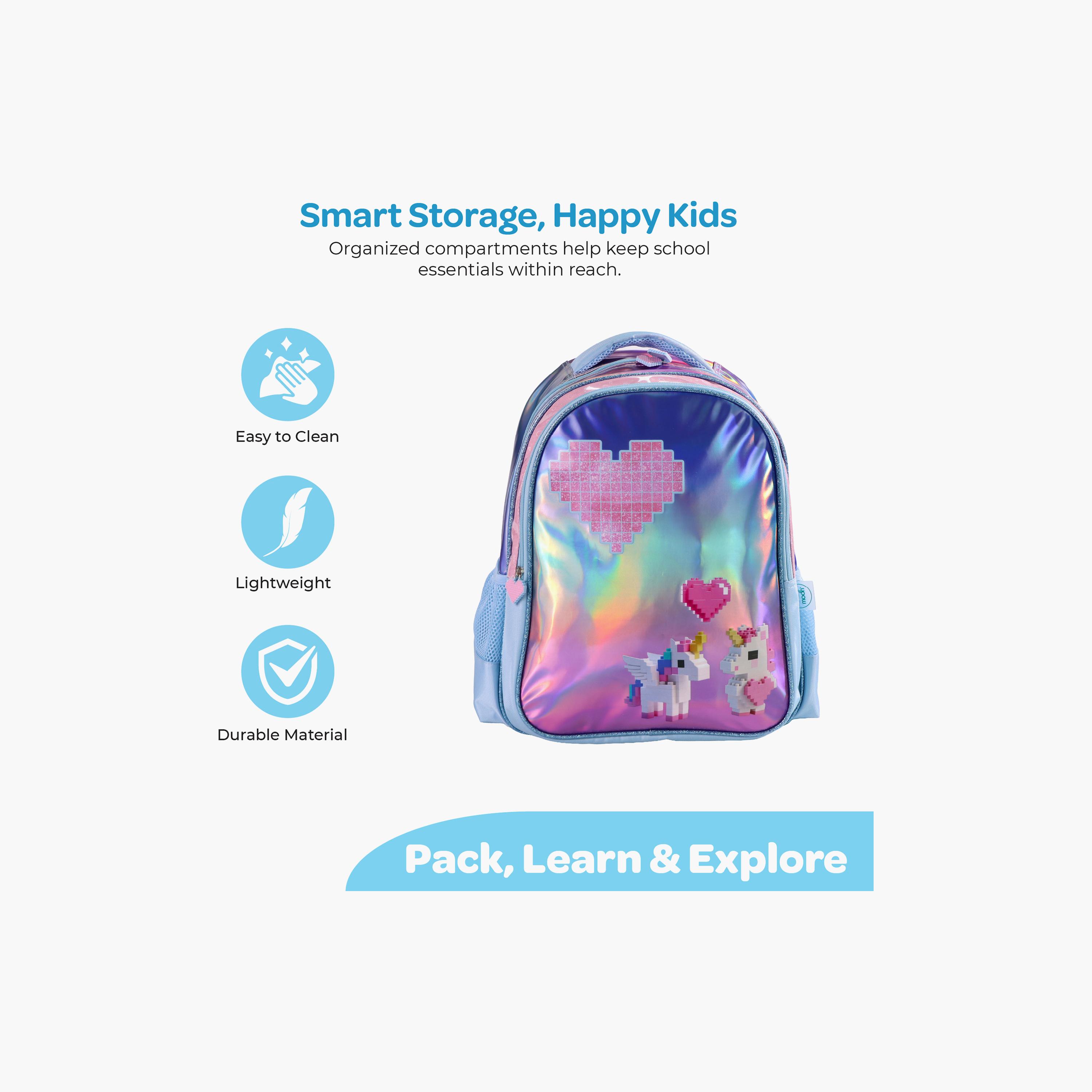 Moon Unicorn School Bag with Lunch Bag & Pencil Case - 16 Inch-school-bagsandbackpacks-sets-image-5