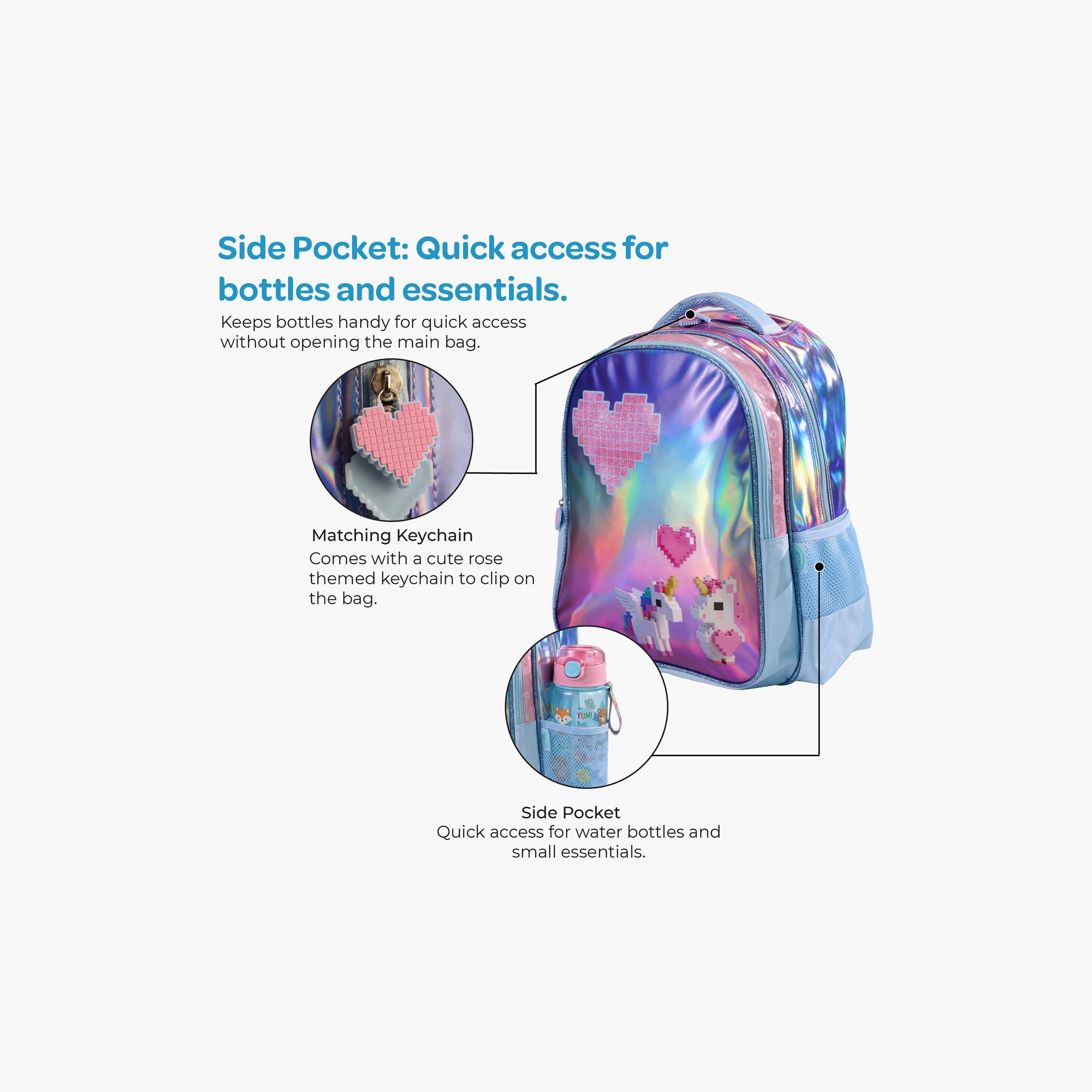 Moon Unicorn School Bag with Lunch Bag & Pencil Case - 16 Inch-school-bagsandbackpacks-sets-image-6