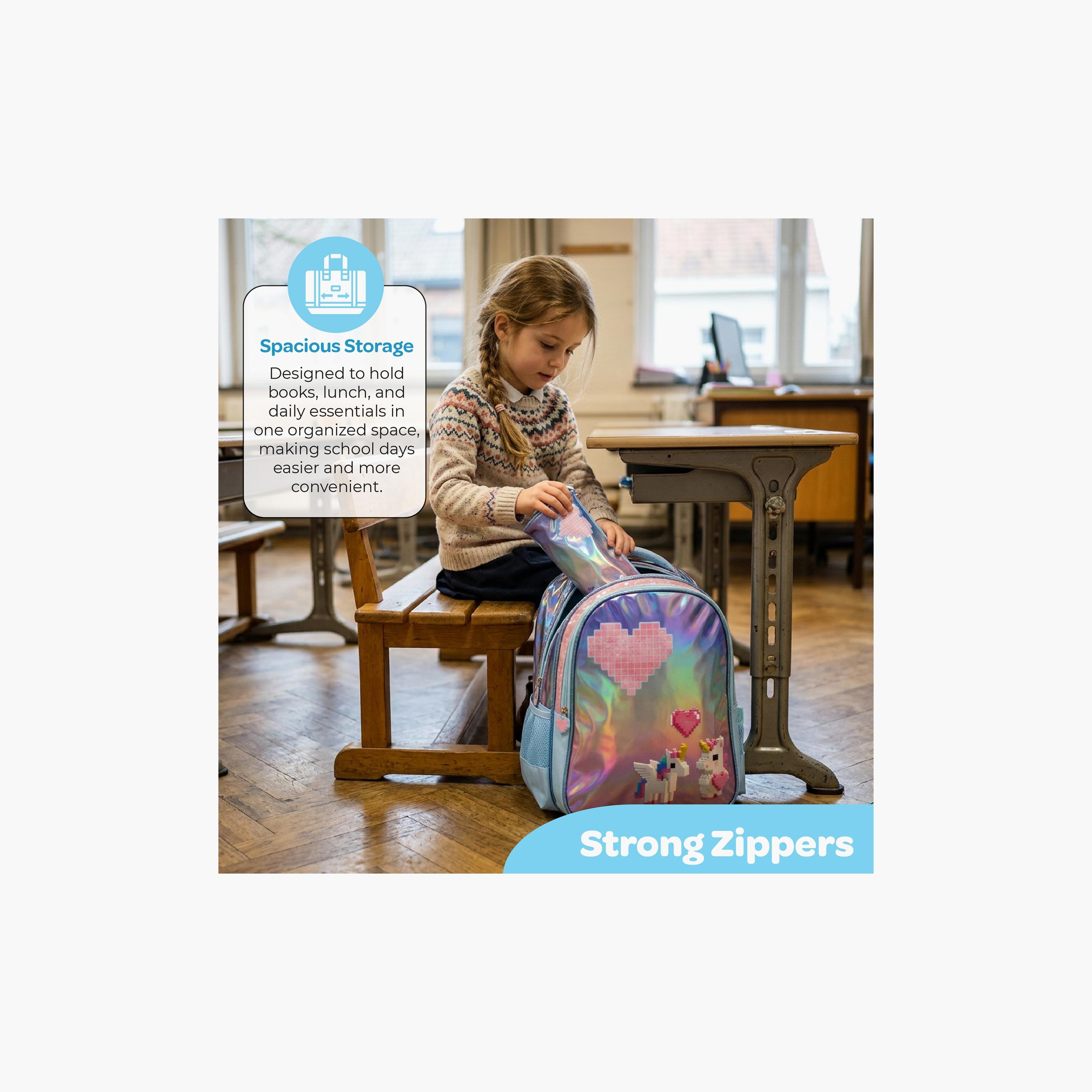Moon Unicorn School Bag with Lunch Bag & Pencil Case - 16 Inch-school-bagsandbackpacks-sets-image-7