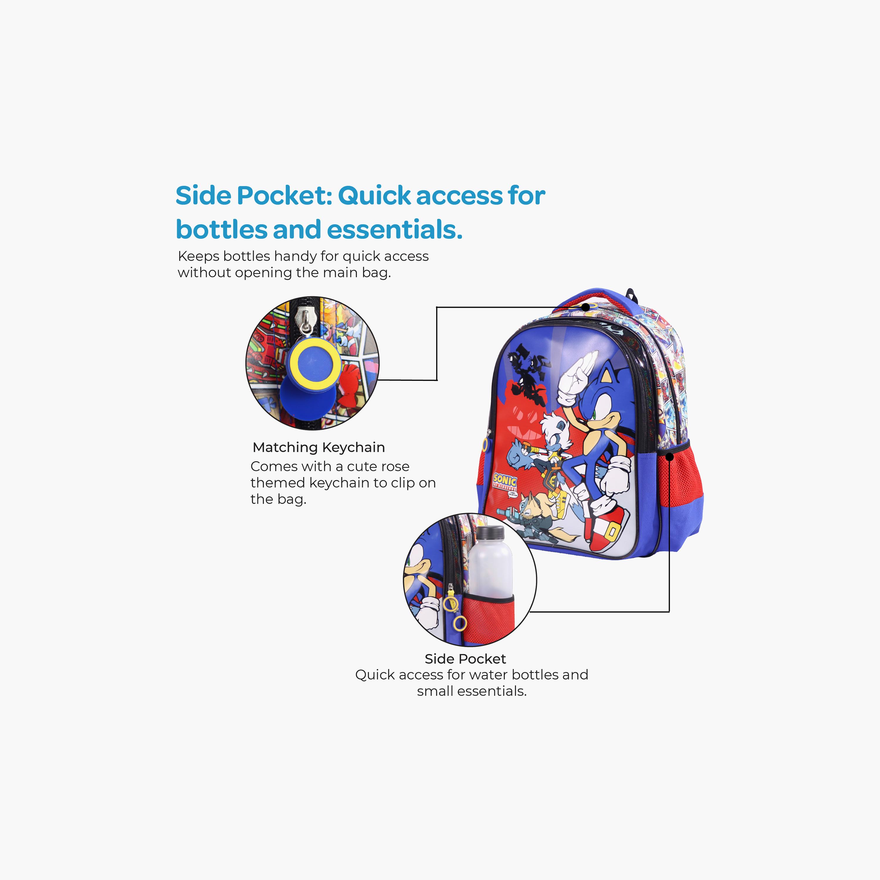 Moon Sonic the Hedgehog School Bag with Lunch Bag & Pencil Case - 16 Inch-school-bagsandbackpacks-sets-image-6