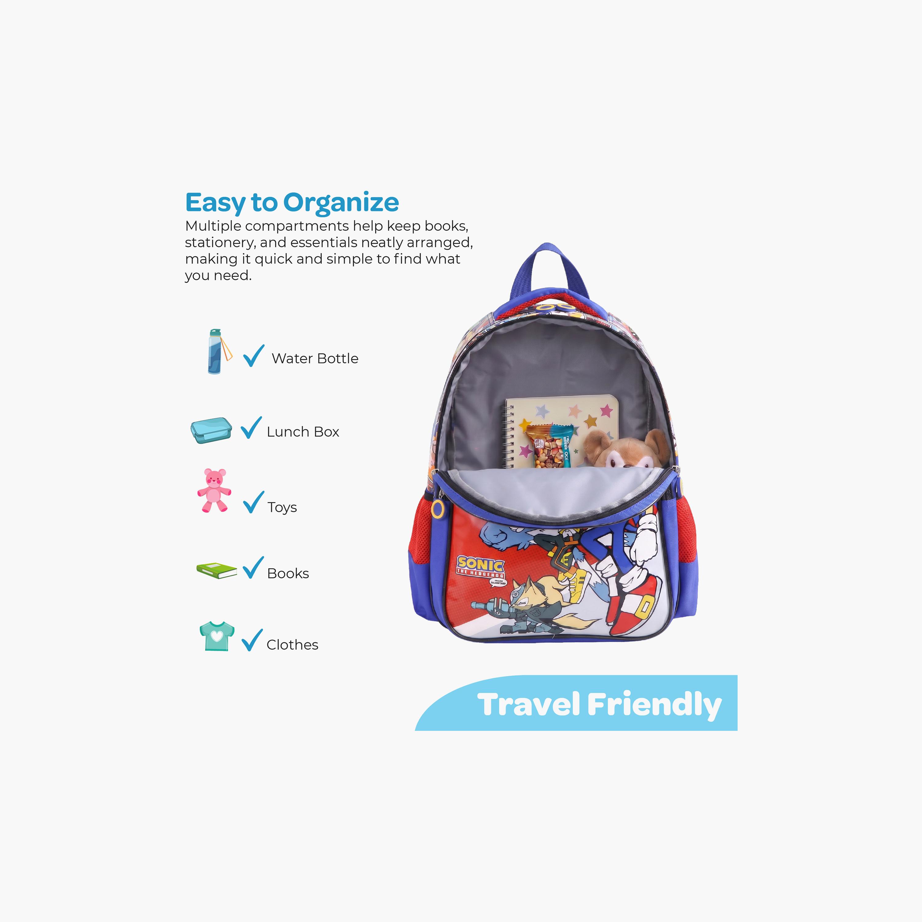 Moon Sonic the Hedgehog School Bag with Lunch Bag & Pencil Case - 16 Inch-school-bagsandbackpacks-sets-image-9
