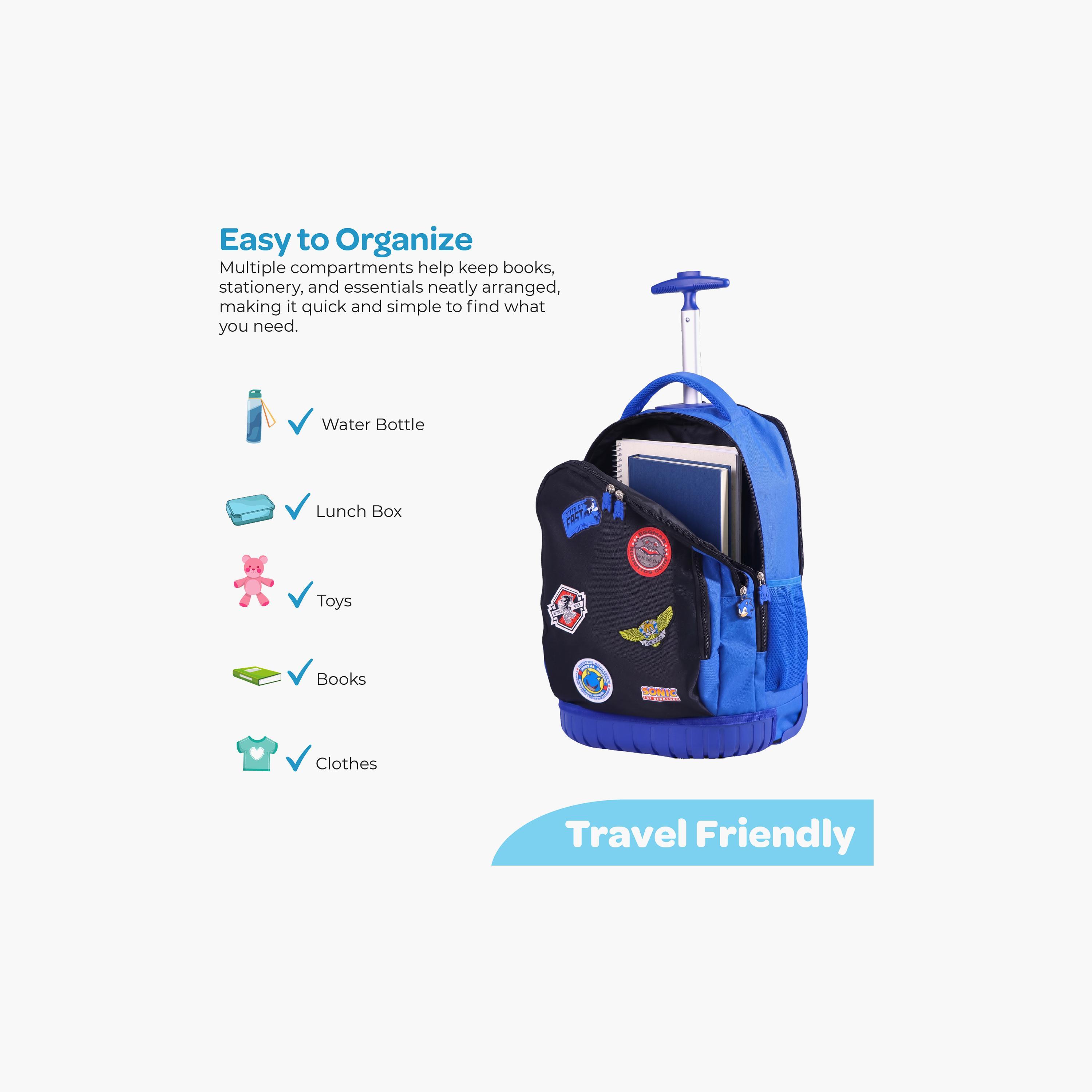 Moon Sonic the Hedgehog Trolley Backpack with Lunch Bag & Pencil Case - 18 Inch-school-bagsandbackpacks-trolleybags-image-10