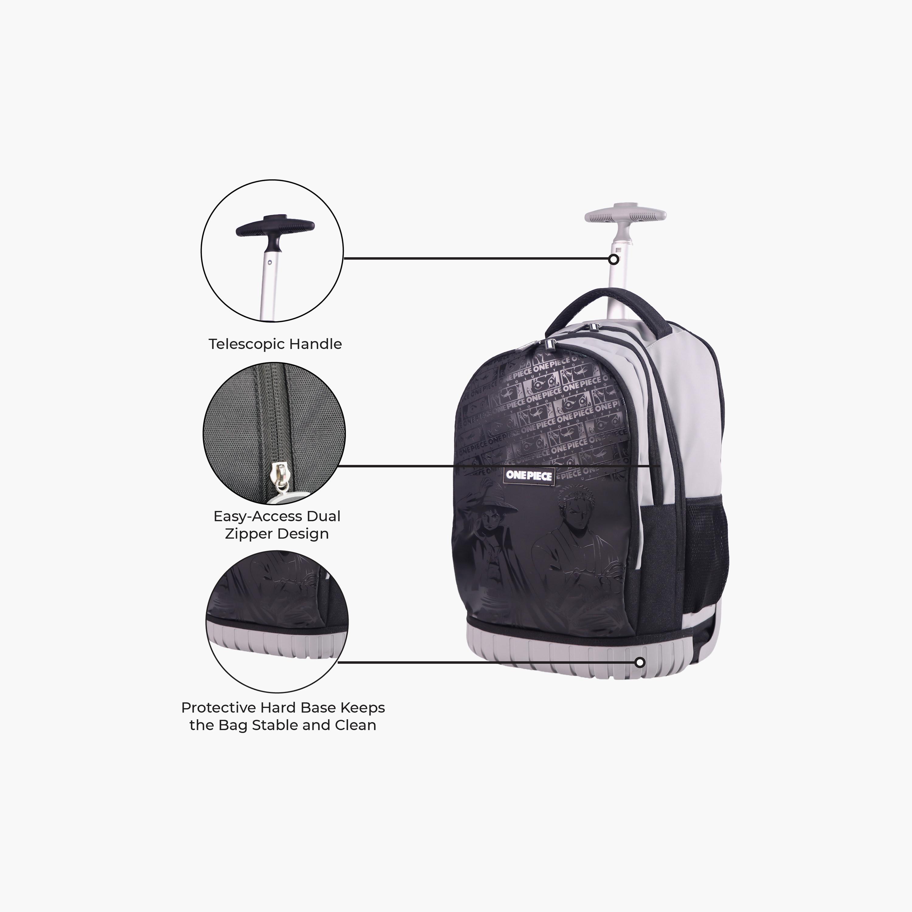 Moon One Piece Trolley Backpack with Lunch Bag & Pencil Case - 18 Inch-school-bagsandbackpacks-trolleybags-image-2