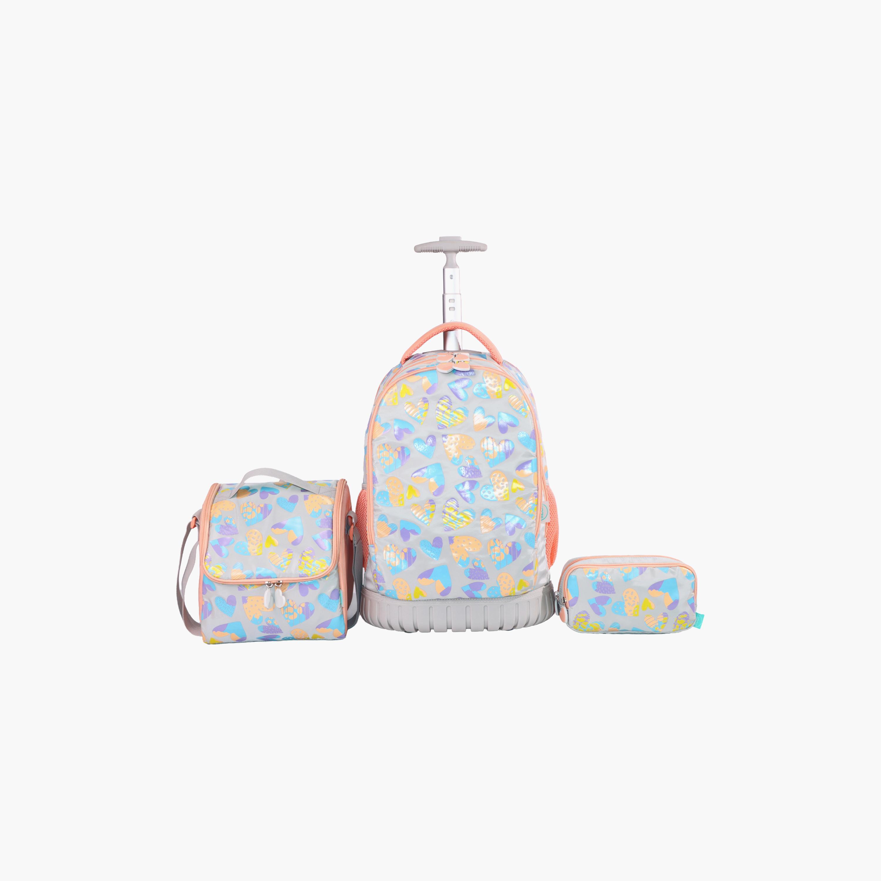 Moon Hearts Trolley Backpack with Lunch Bag & Pencil Case - 18 Inch-school-bagsandbackpacks-trolleybags-image-4