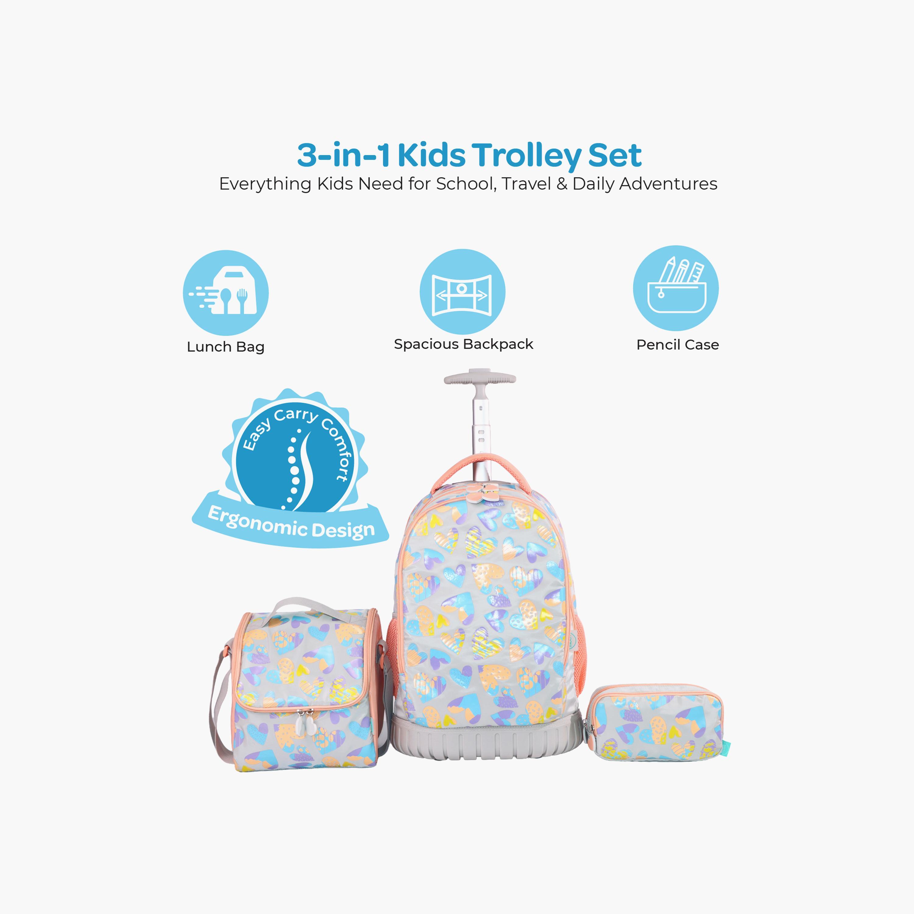 Moon Hearts Trolley Backpack with Lunch Bag & Pencil Case - 18 Inch-school-bagsandbackpacks-trolleybags-image-5