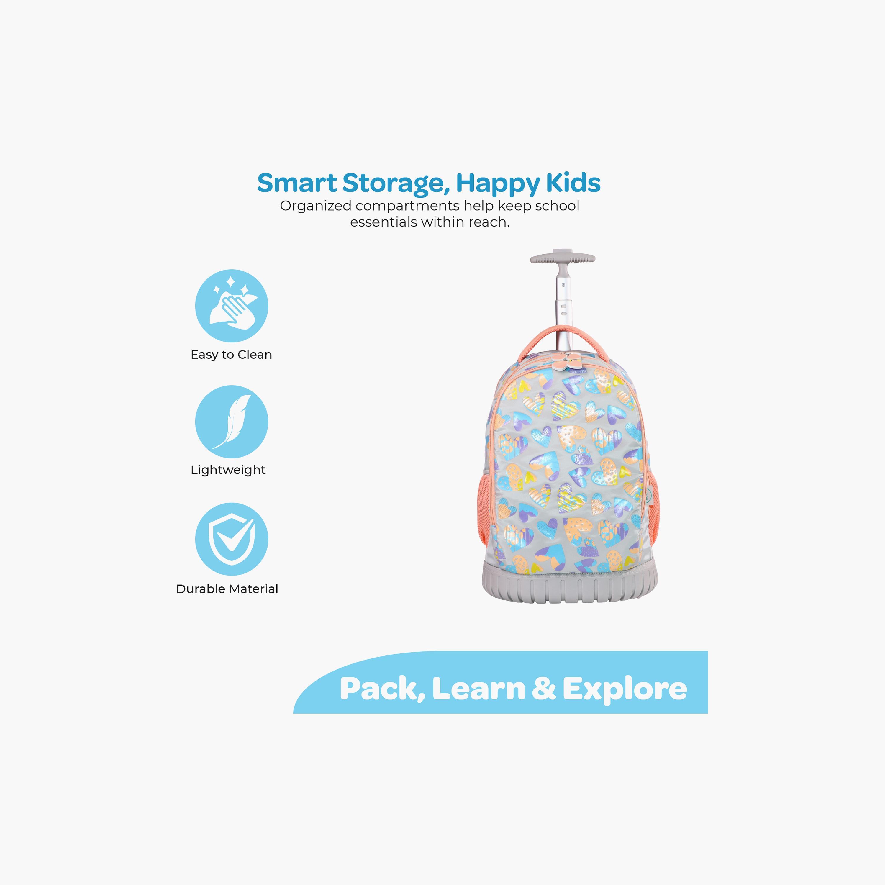 Moon Hearts Trolley Backpack with Lunch Bag & Pencil Case - 18 Inch-school-bagsandbackpacks-trolleybags-image-6