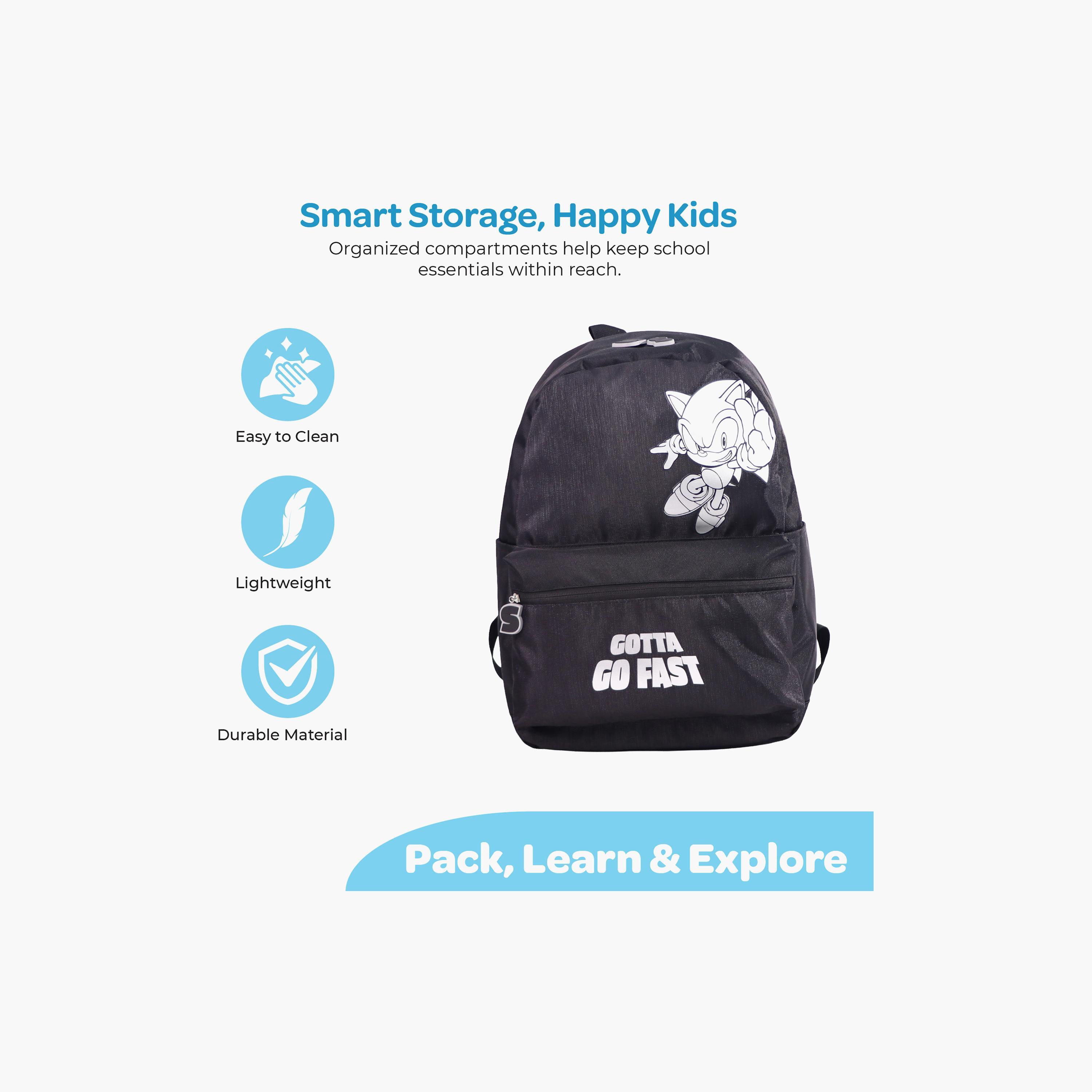 Moon Sonic the Hedgehog Trolley Backpack with Lunch Bag & Pencil Case - 17 Inch-school-bagsandbackpacks-trolleybags-image-5