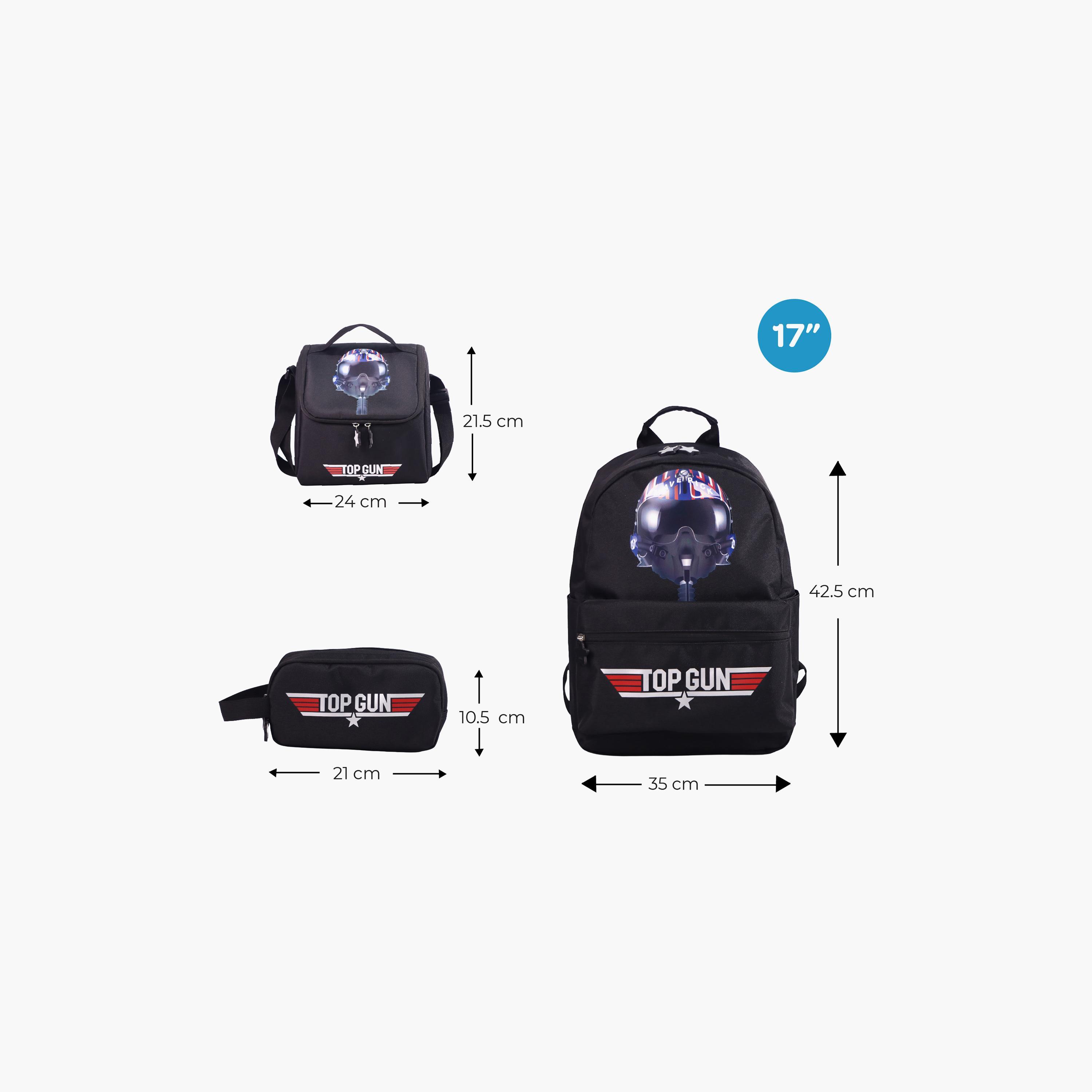 Moon Top Gun Trolley Backpack with Lunch Bag & Pencil Case - 17 Inch-school-bagsandbackpacks-trolleybags-image-2