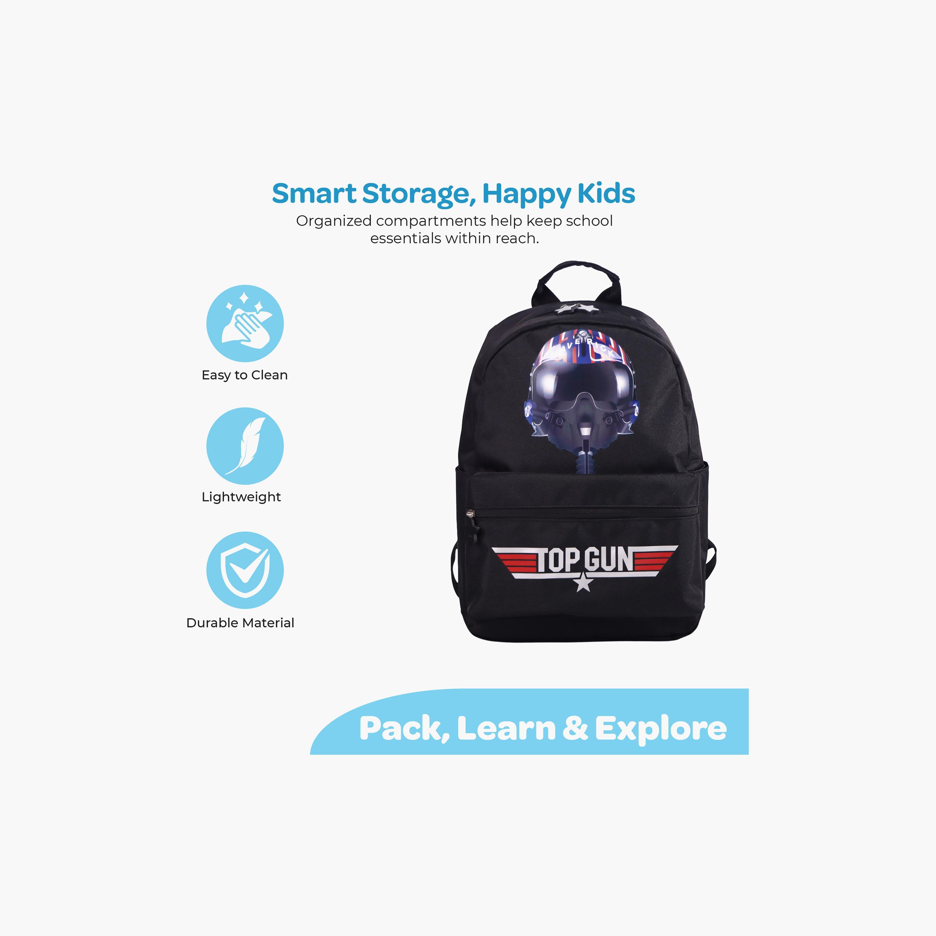 Moon Top Gun Trolley Backpack with Lunch Bag & Pencil Case - 17 Inch-school-bagsandbackpacks-trolleybags-image-5