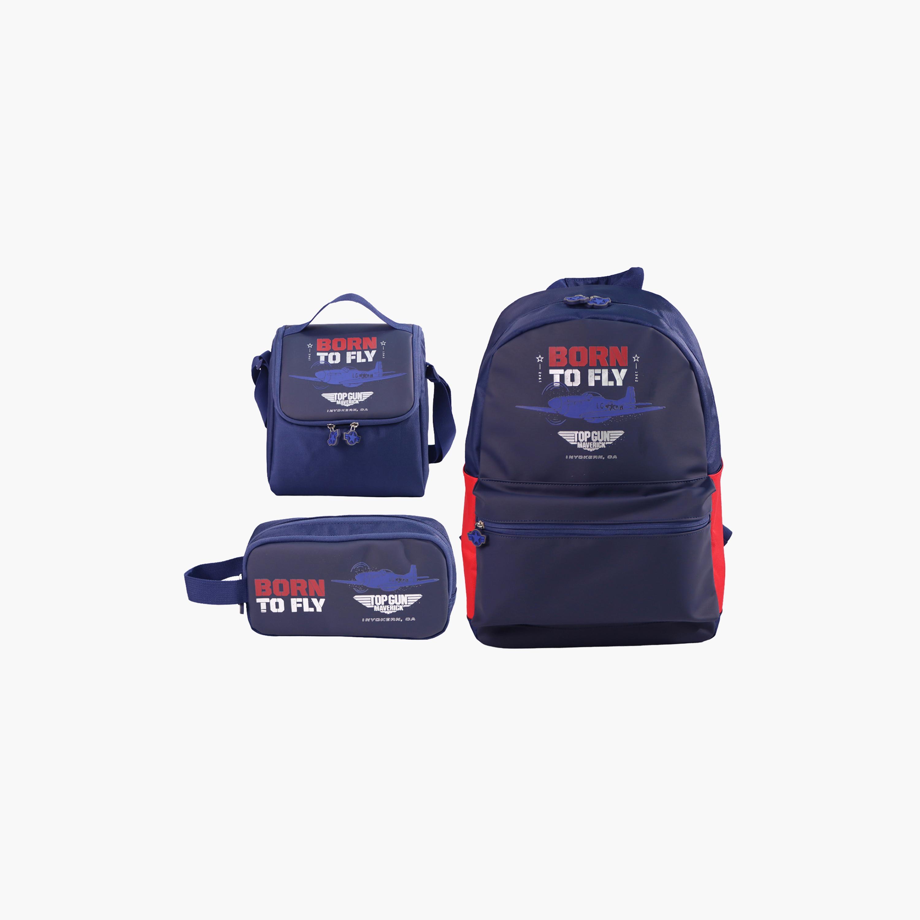 Moon Top Gun Trolley Backpack with Lunch Bag & Pencil Case - 17 Inch-school-bagsandbackpacks-trolleybags-image-1