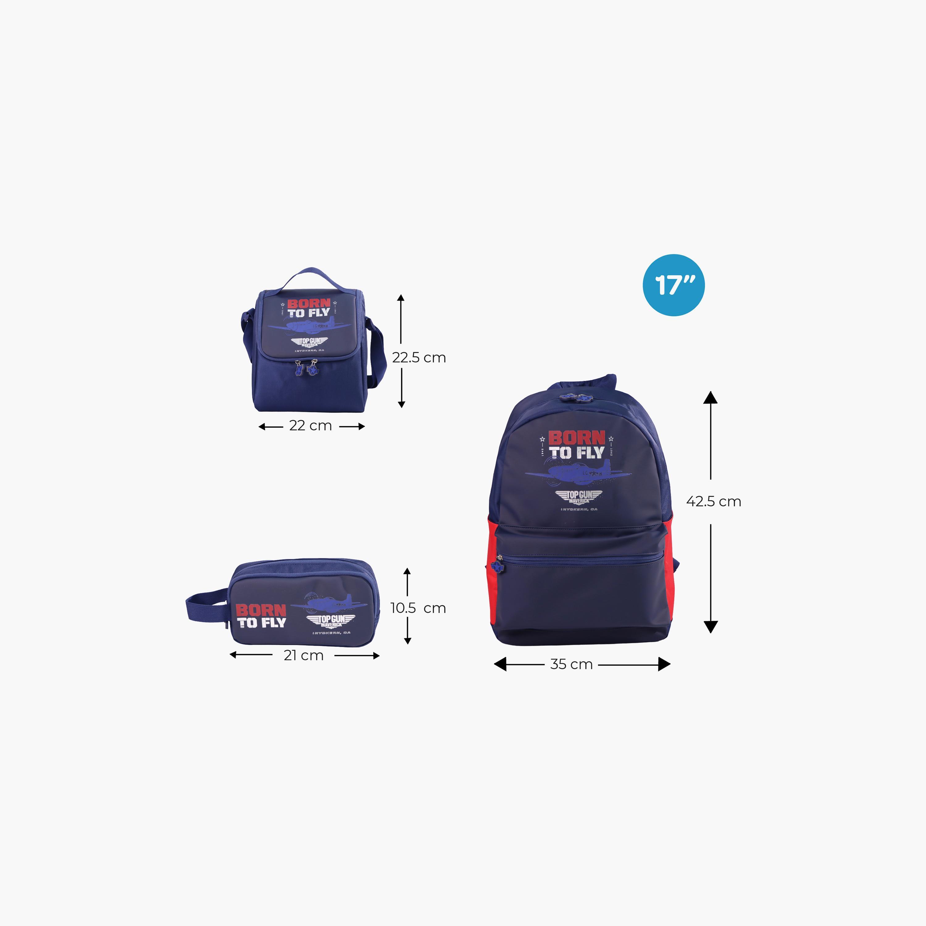 Moon Top Gun Trolley Backpack with Lunch Bag & Pencil Case - 17 Inch-school-bagsandbackpacks-trolleybags-image-2