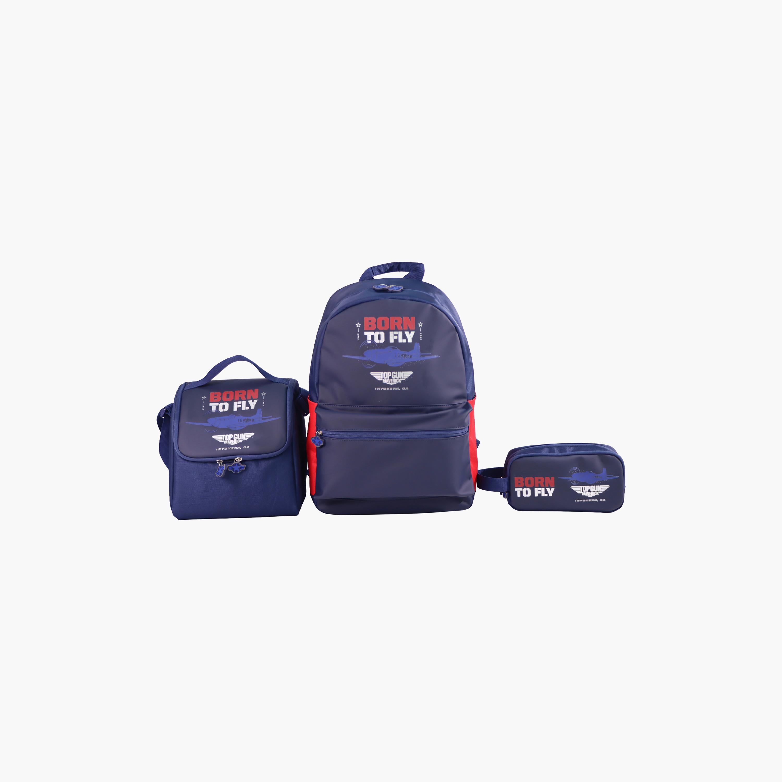 Moon Top Gun Trolley Backpack with Lunch Bag & Pencil Case - 17 Inch-school-bagsandbackpacks-trolleybags-image-3