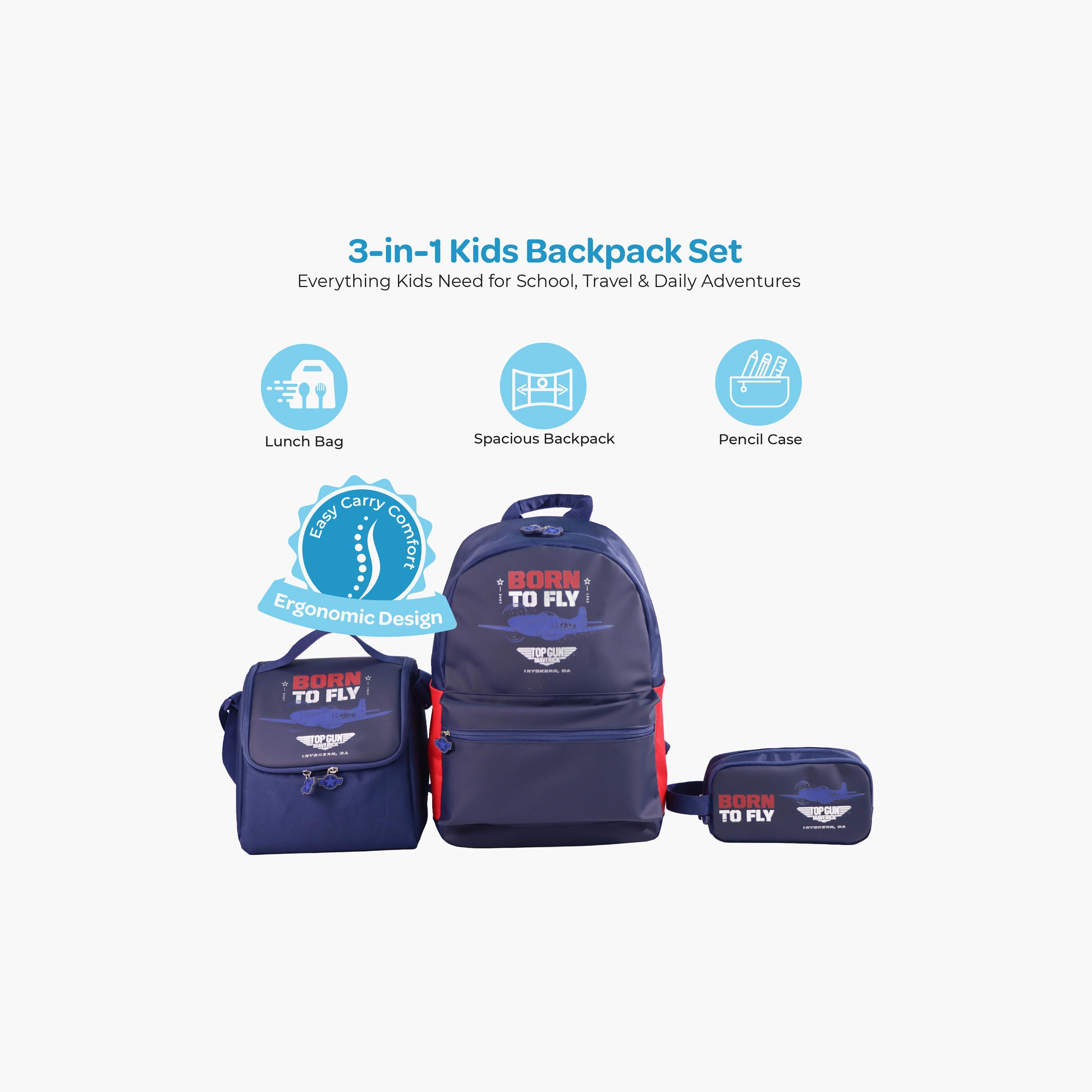 Moon Top Gun Trolley Backpack with Lunch Bag & Pencil Case - 17 Inch-school-bagsandbackpacks-trolleybags-image-4