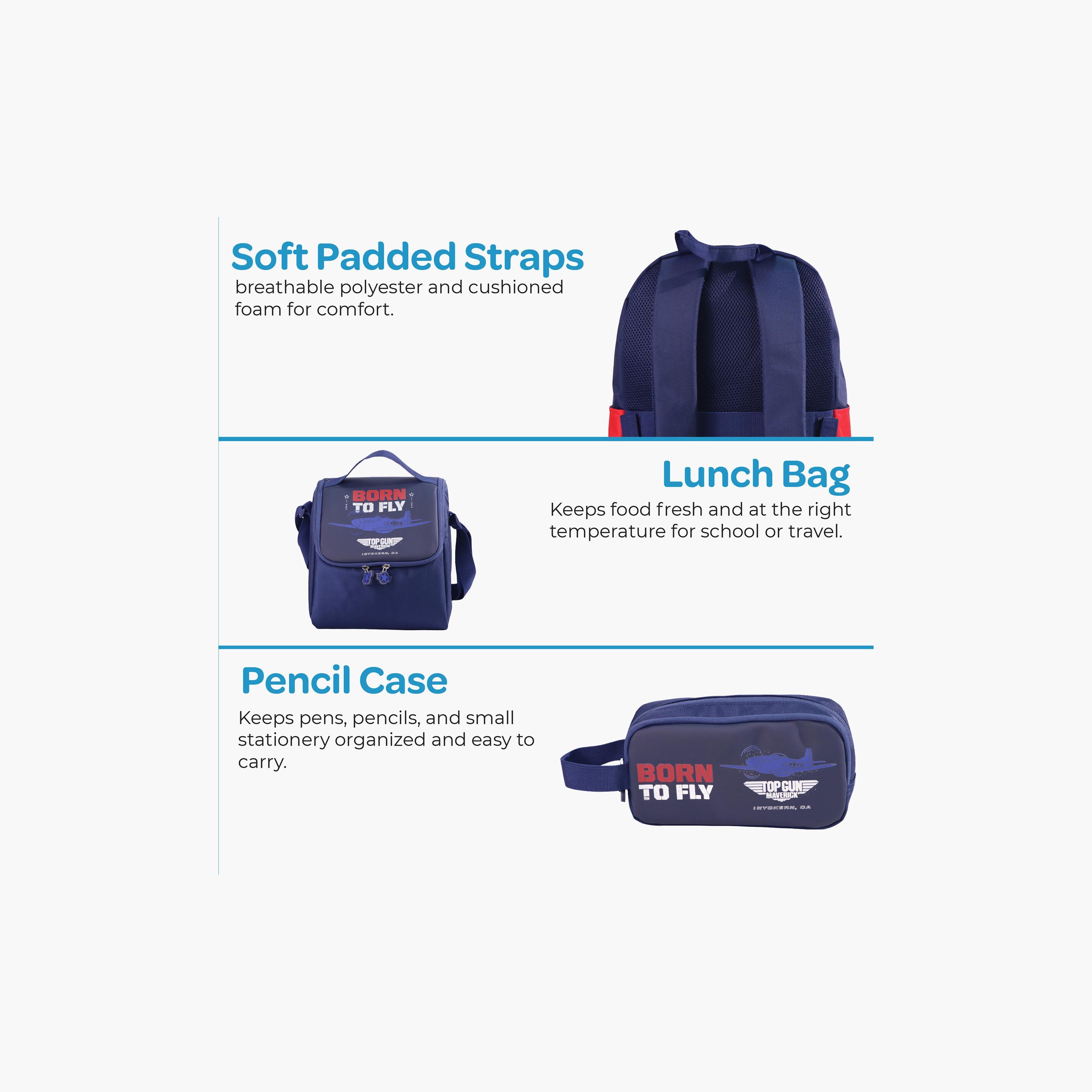 Moon Top Gun Trolley Backpack with Lunch Bag & Pencil Case - 17 Inch-school-bagsandbackpacks-trolleybags-image-8