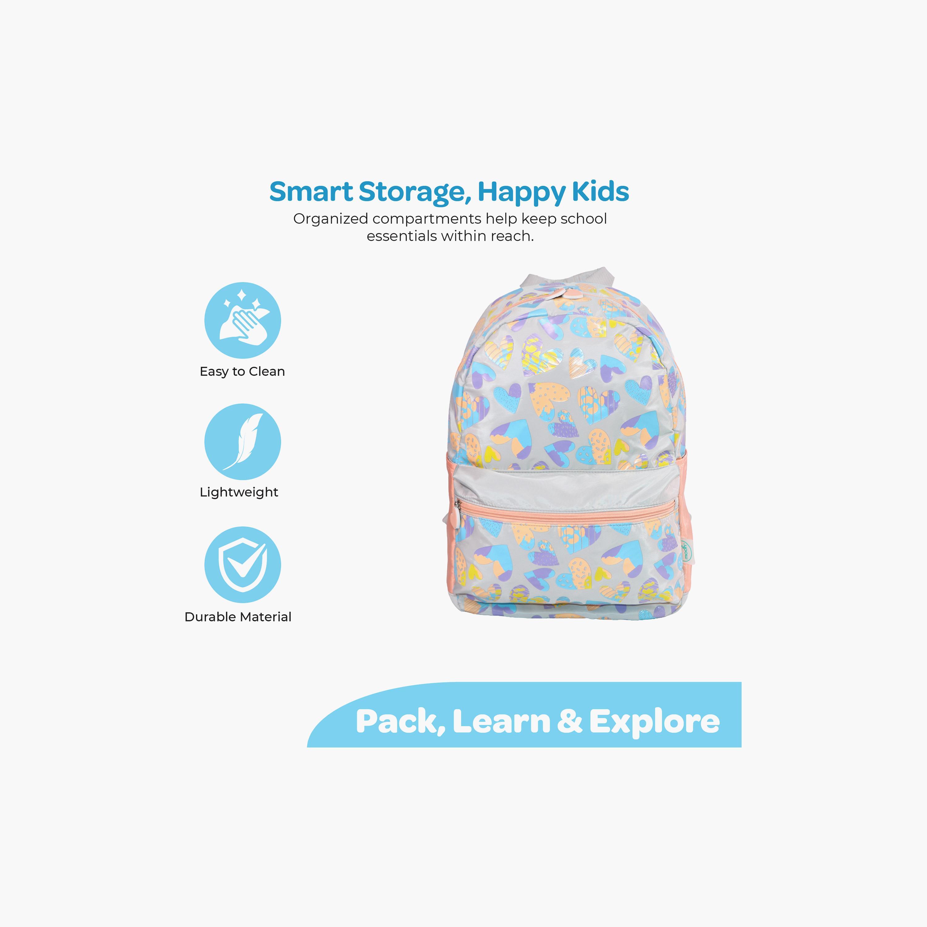 Moon Hearts Trolley Backpack with Lunch Bag & Pencil Case - 16 Inch-school-bagsandbackpacks-trolleybags-image-5