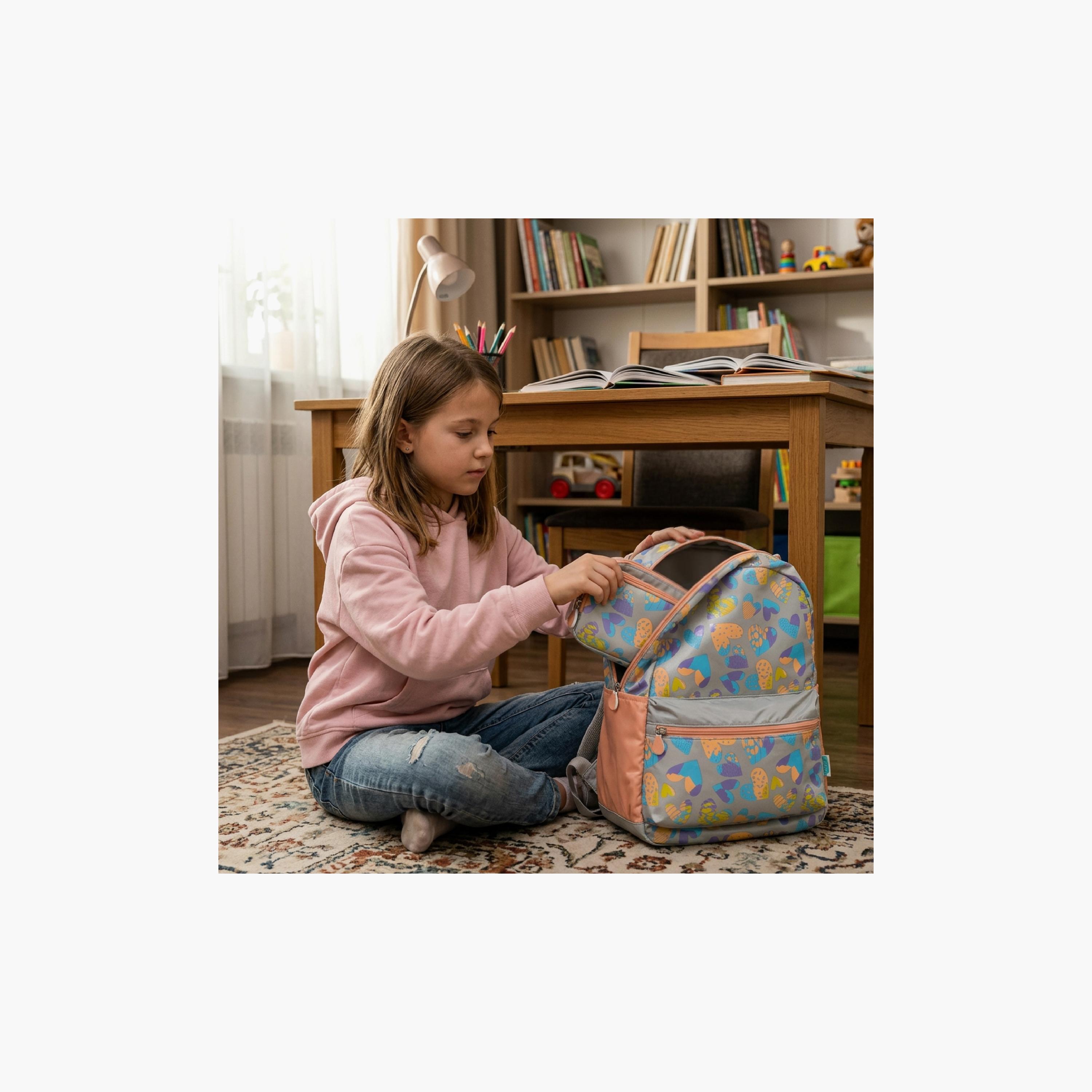 Moon Hearts Trolley Backpack with Lunch Bag & Pencil Case - 16 Inch-school-bagsandbackpacks-trolleybags-image-7