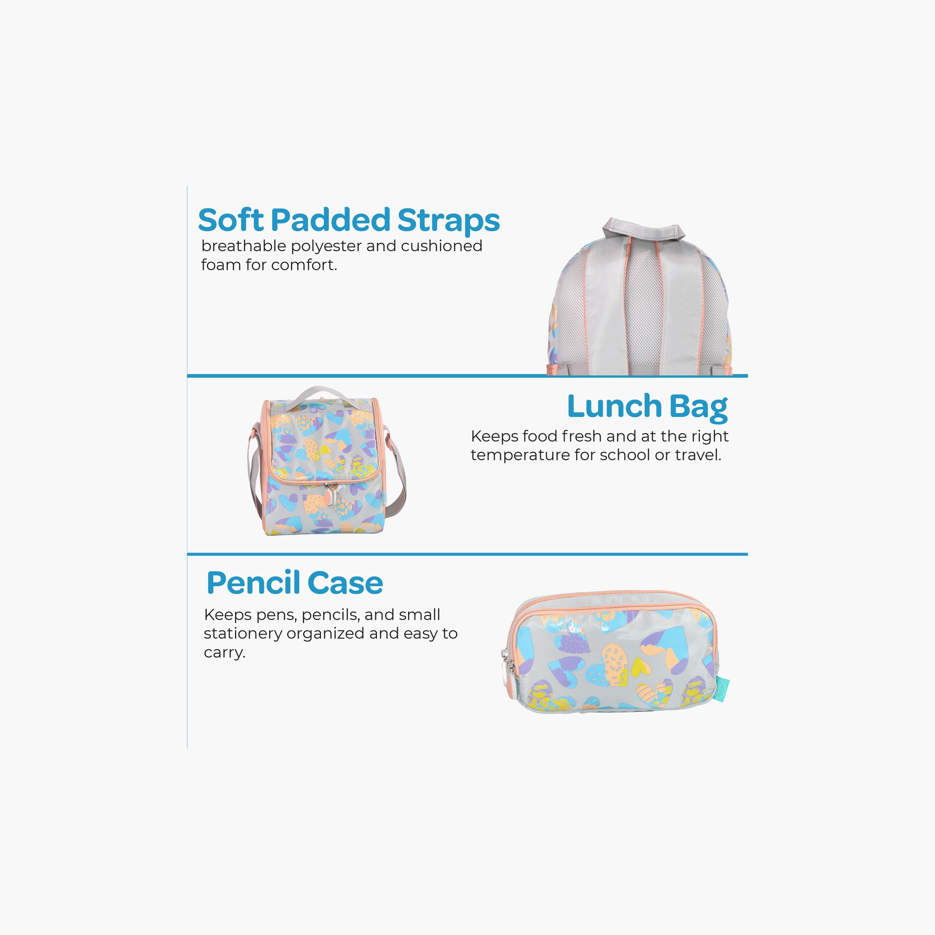 Moon Hearts Trolley Backpack with Lunch Bag & Pencil Case - 16 Inch-school-bagsandbackpacks-trolleybags-image-8