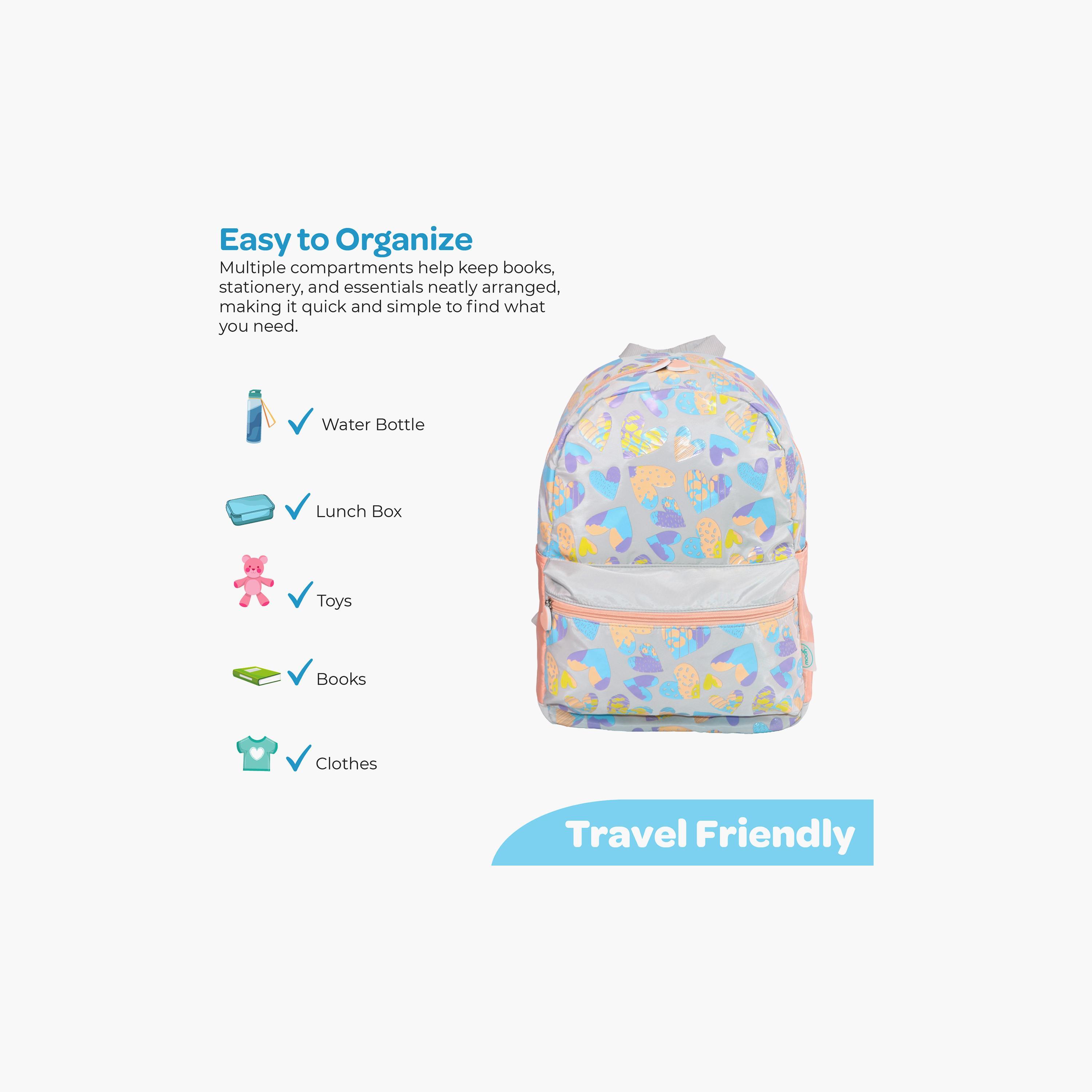 Moon Hearts Trolley Backpack with Lunch Bag & Pencil Case - 16 Inch-school-bagsandbackpacks-trolleybags-image-9