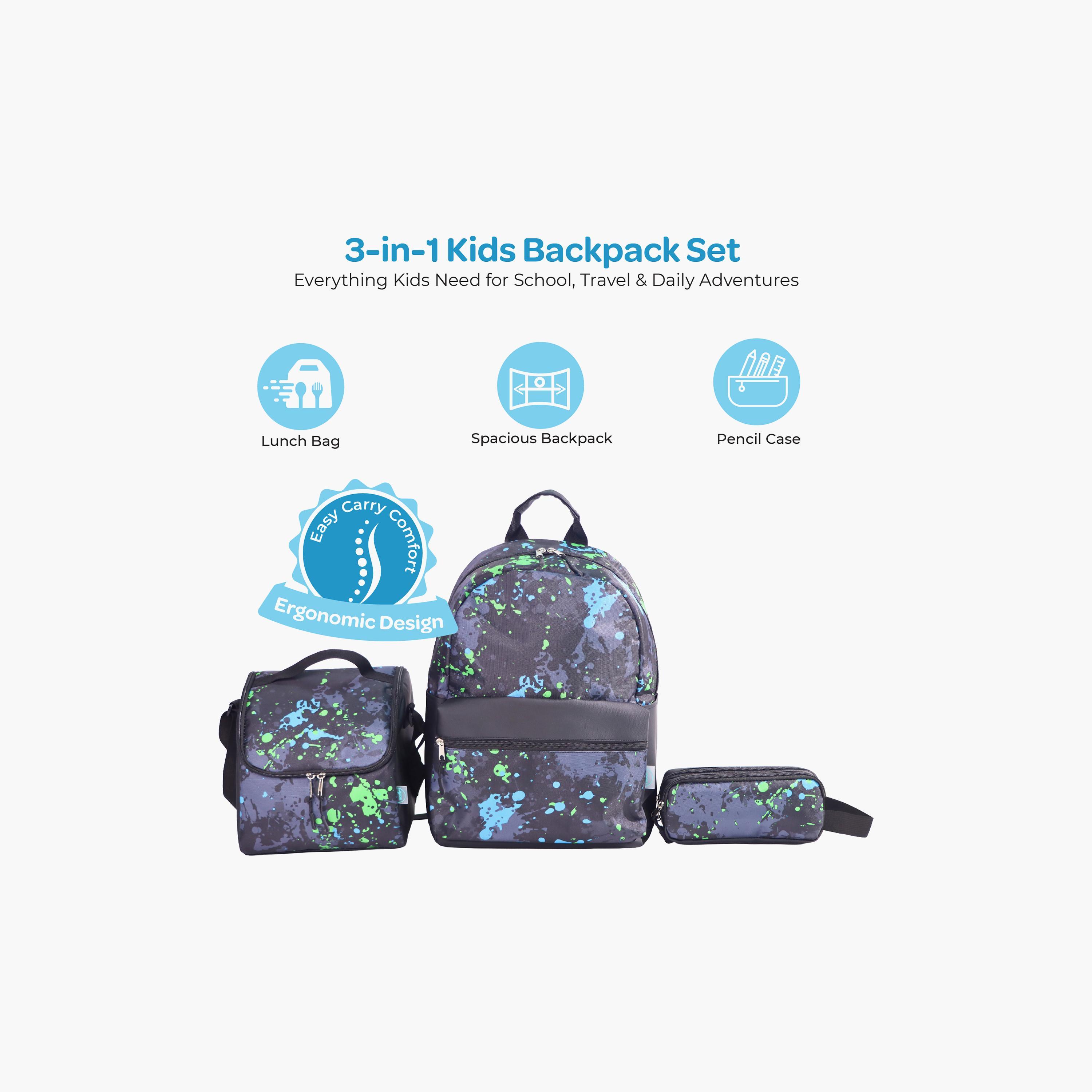 Moon Printed Trolley Backpack with Lunch Bag & Pencil Case - 17 Inch-school-bagsandbackpacks-trolleybags-image-4