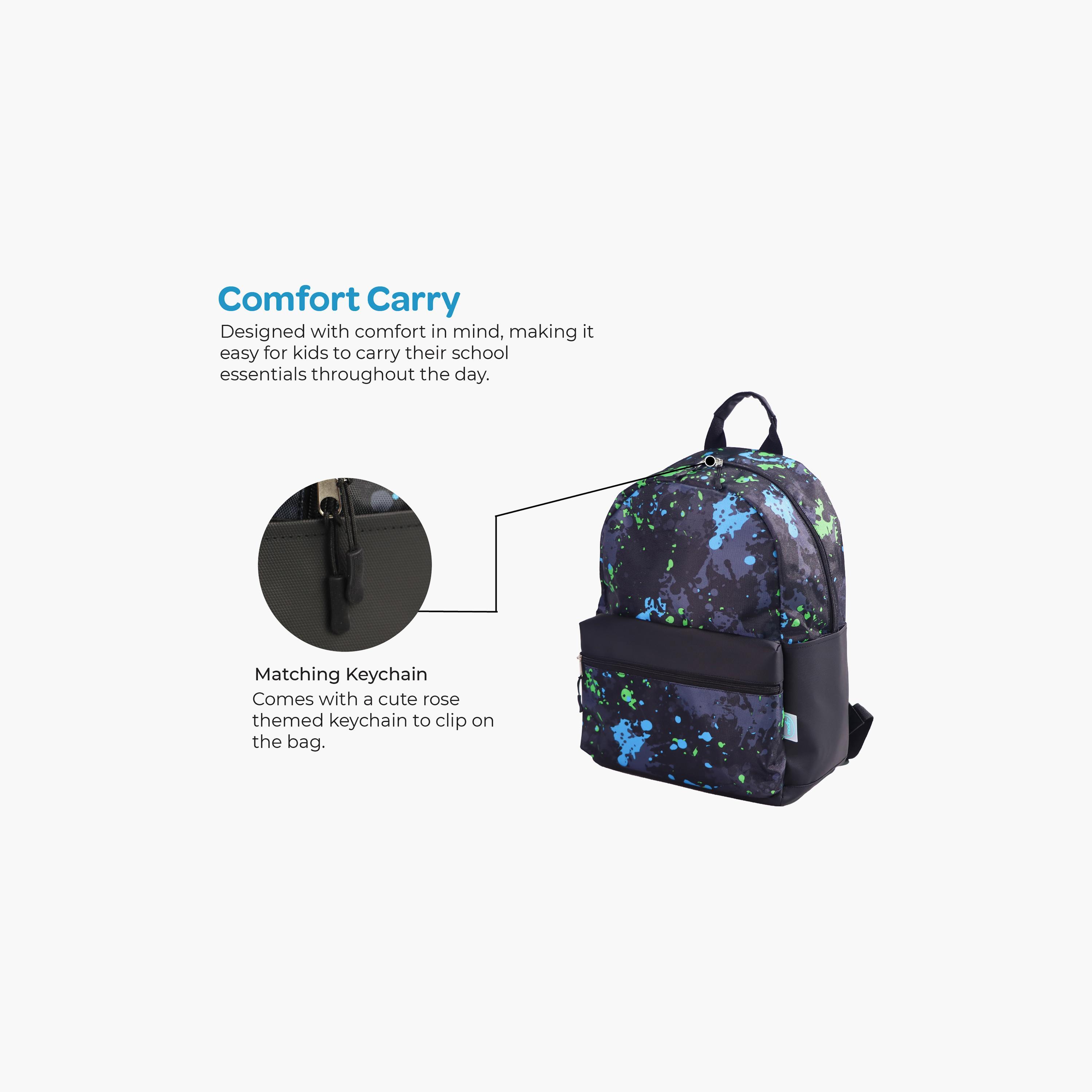 Moon Printed Trolley Backpack with Lunch Bag & Pencil Case - 17 Inch-school-bagsandbackpacks-trolleybags-image-6