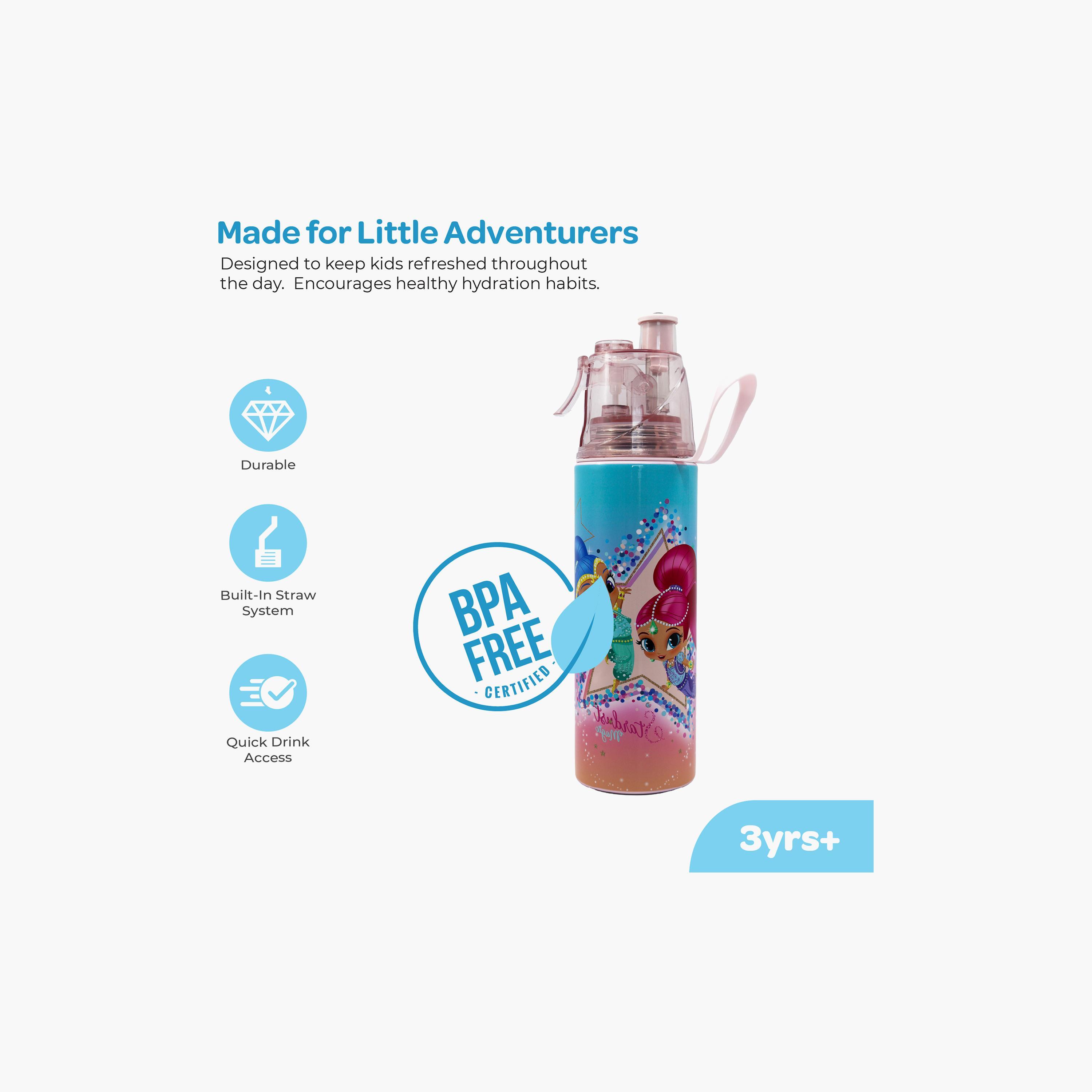 زجاجة ماء من الستانلس ستيل مع بخاخ رذاذ بتصميم شيمر آند شاين - 500 مل من مون-school-waterbottles-image-4