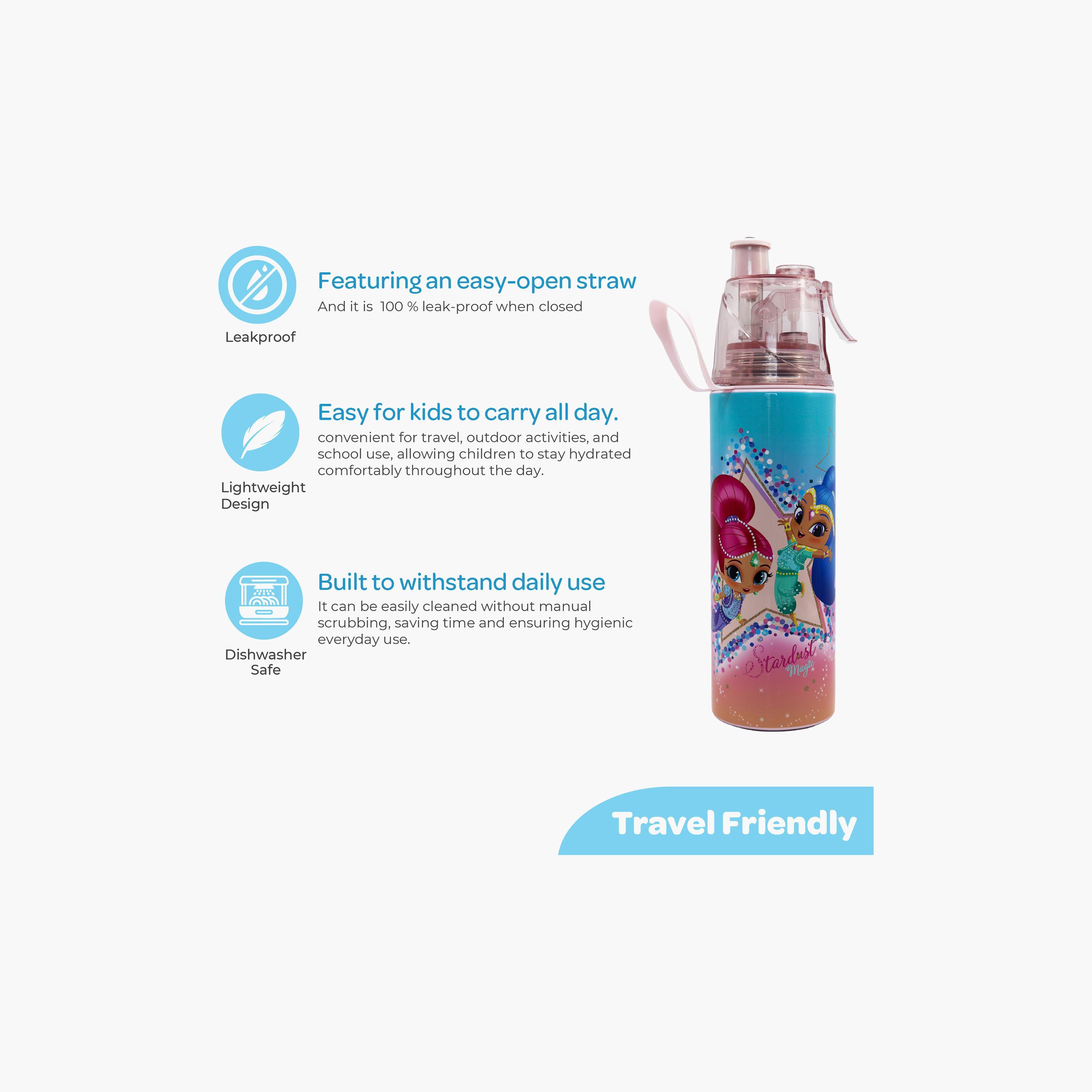 زجاجة ماء من الستانلس ستيل مع بخاخ رذاذ بتصميم شيمر آند شاين - 500 مل من مون-school-waterbottles-image-5