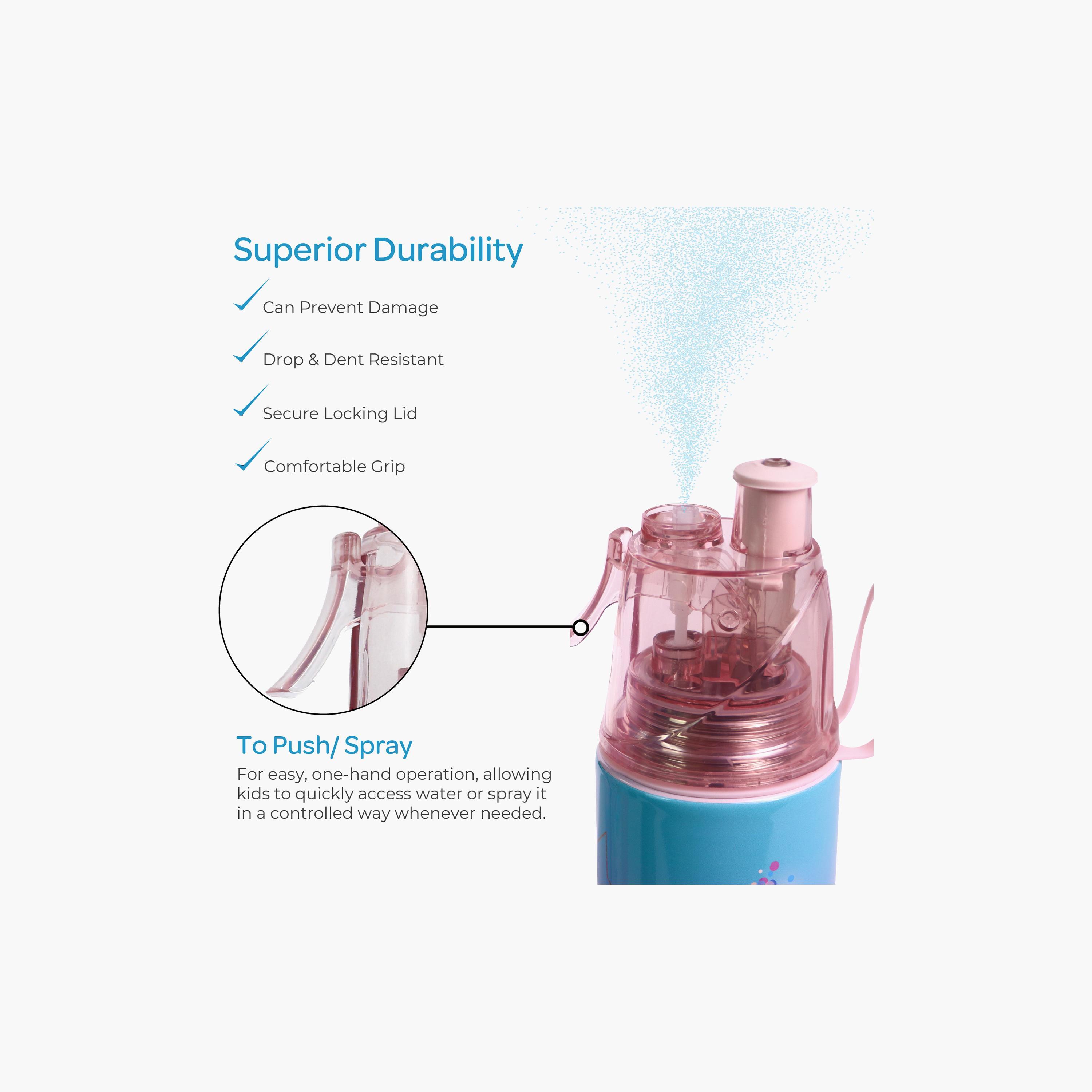 زجاجة ماء من الستانلس ستيل مع بخاخ رذاذ بتصميم شيمر آند شاين - 500 مل من مون-school-waterbottles-image-7
