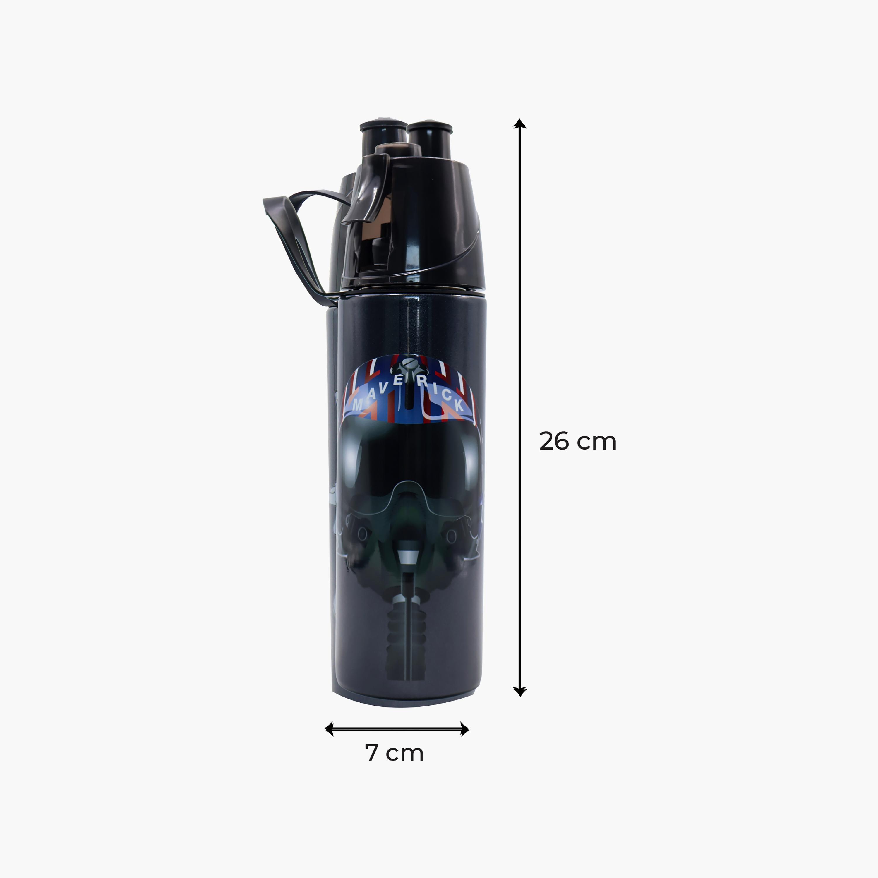 Moon Top Gun SS Water Bottle with Spray Mist - 500 ml-school-waterbottles-image-3