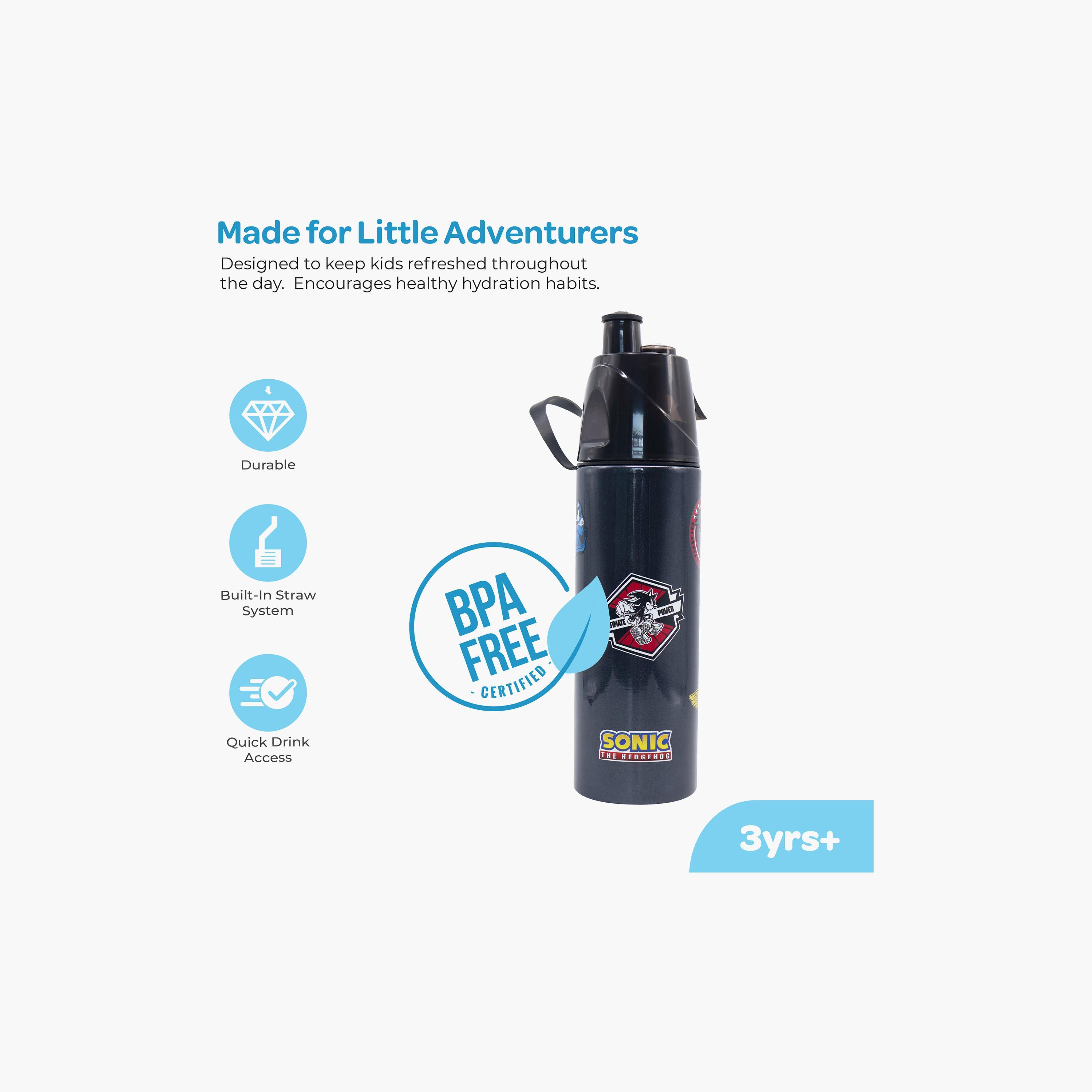 Moon Top Gun SS Water Bottle with Spray Mist - 500 ml-school-waterbottles-image-4