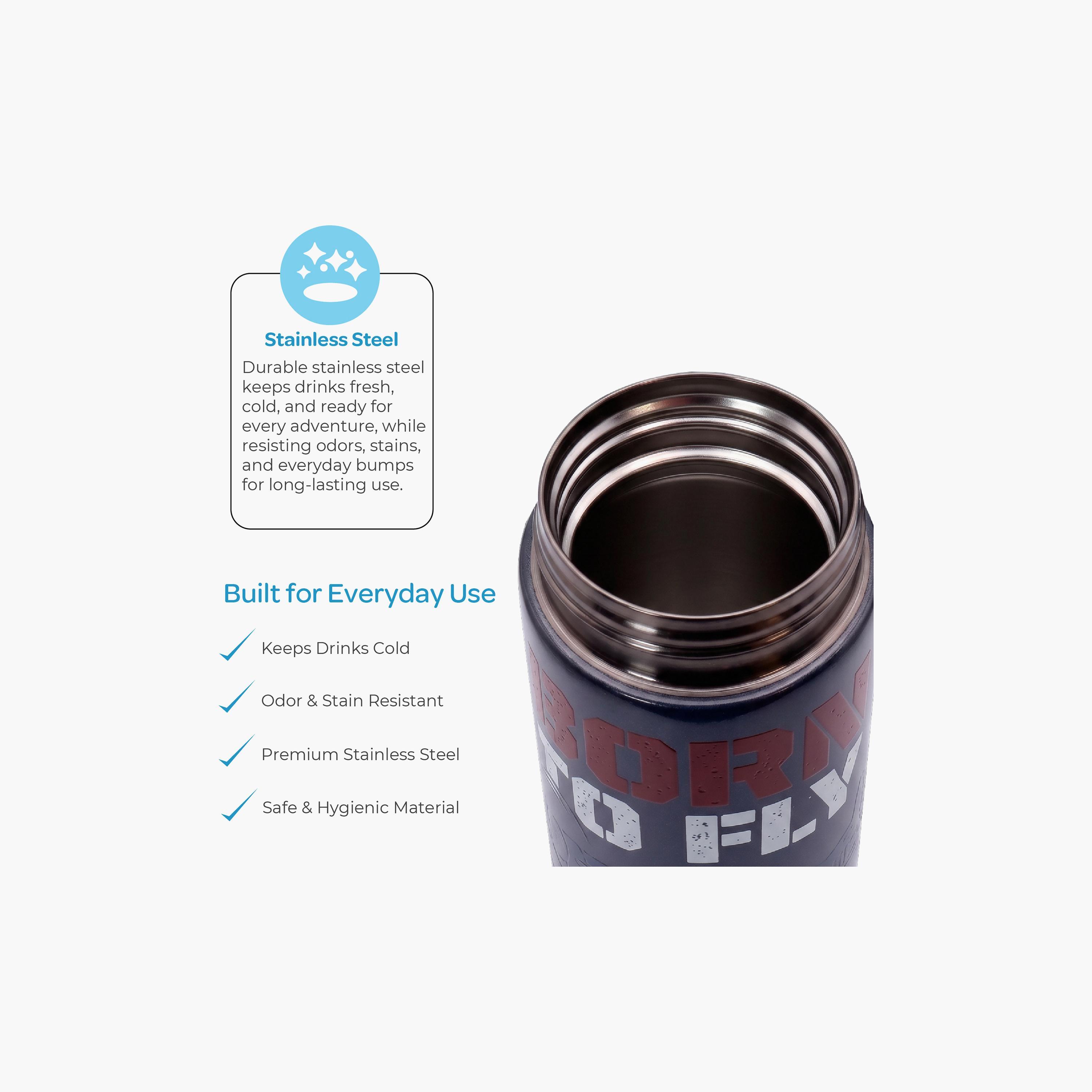 Moon Top Gun SS Water Bottle with Spray Mist - 500 ml-school-waterbottles-image-2