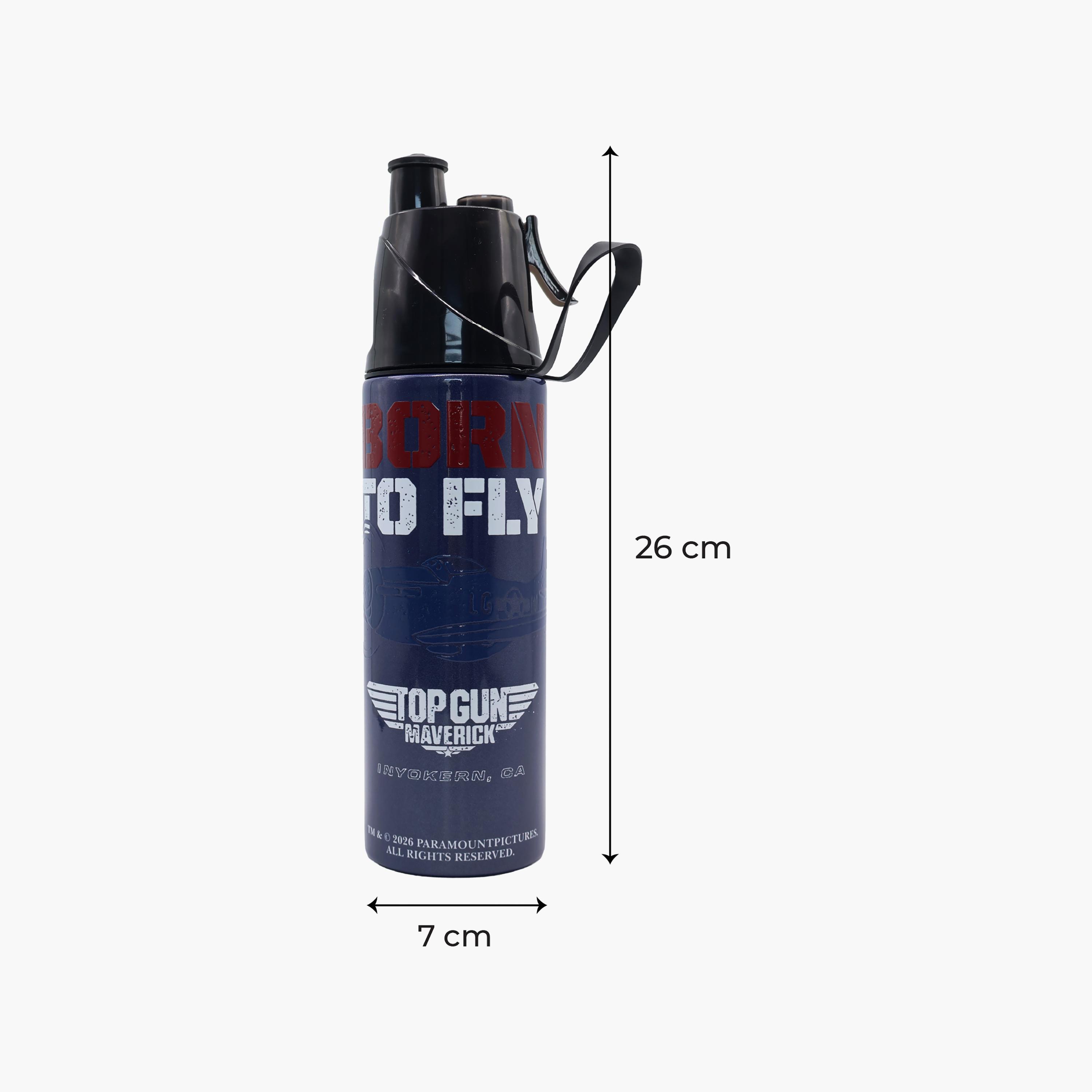Moon Top Gun SS Water Bottle with Spray Mist - 500 ml-school-waterbottles-image-3