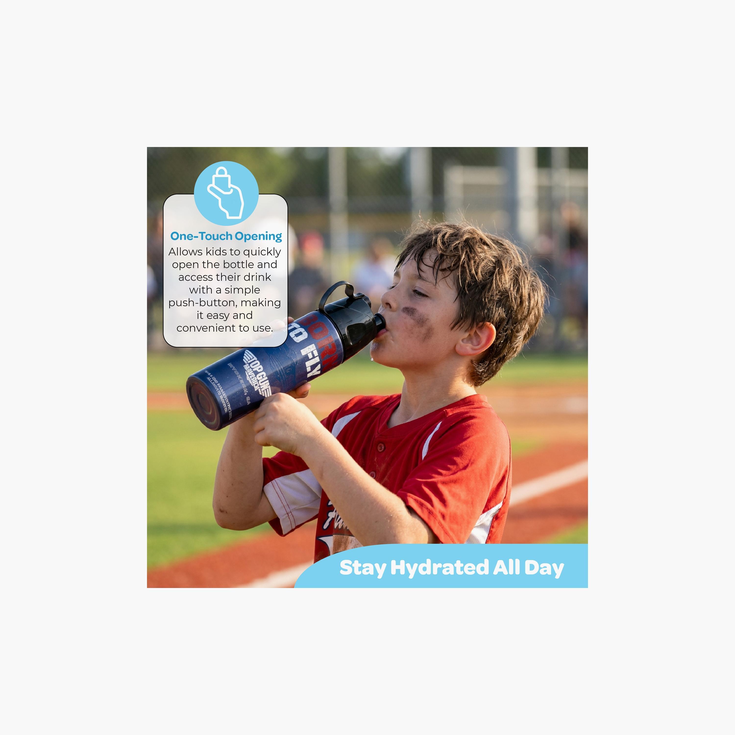 Moon Top Gun SS Water Bottle with Spray Mist - 500 ml-school-waterbottles-image-6