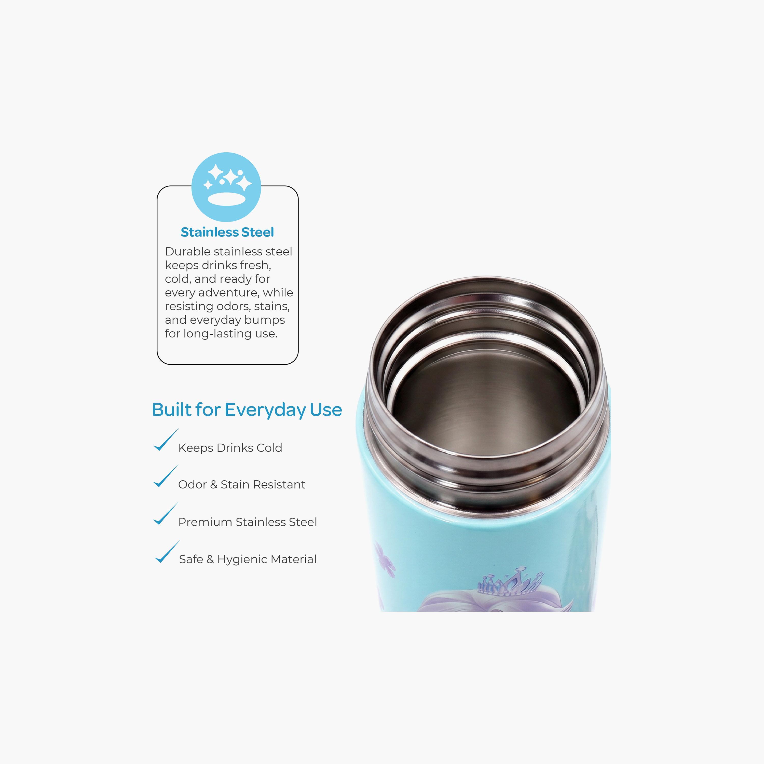Moon Elsa Frozen SS Water Bottle with Spray Mist - 500 ml-school-waterbottles-image-2
