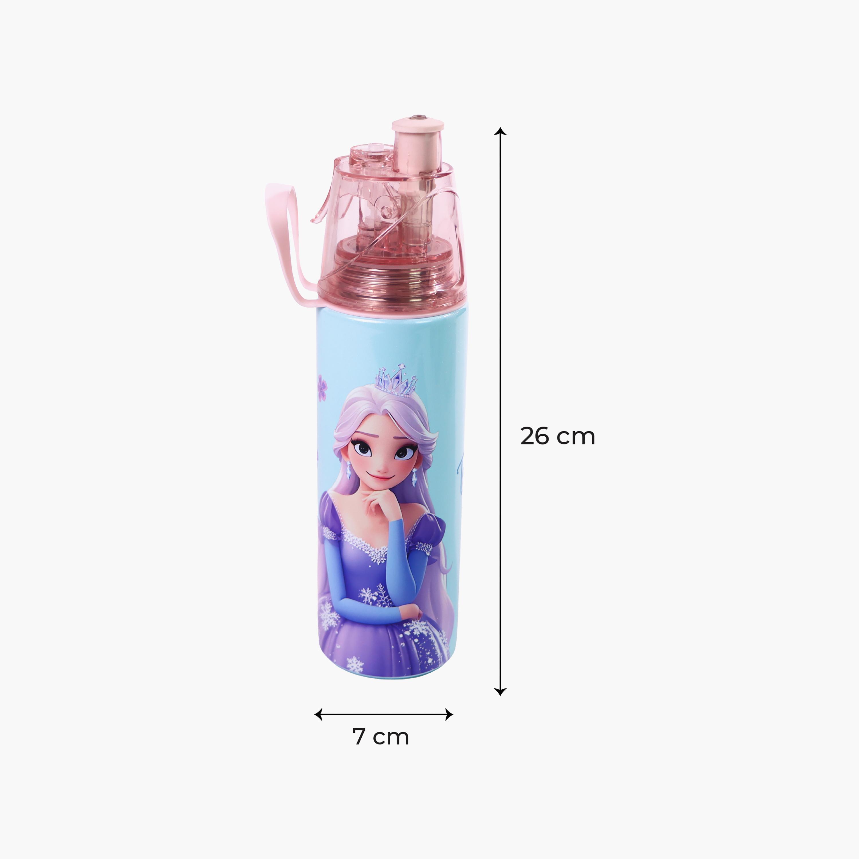 Moon Elsa Frozen SS Water Bottle with Spray Mist - 500 ml-school-waterbottles-image-3