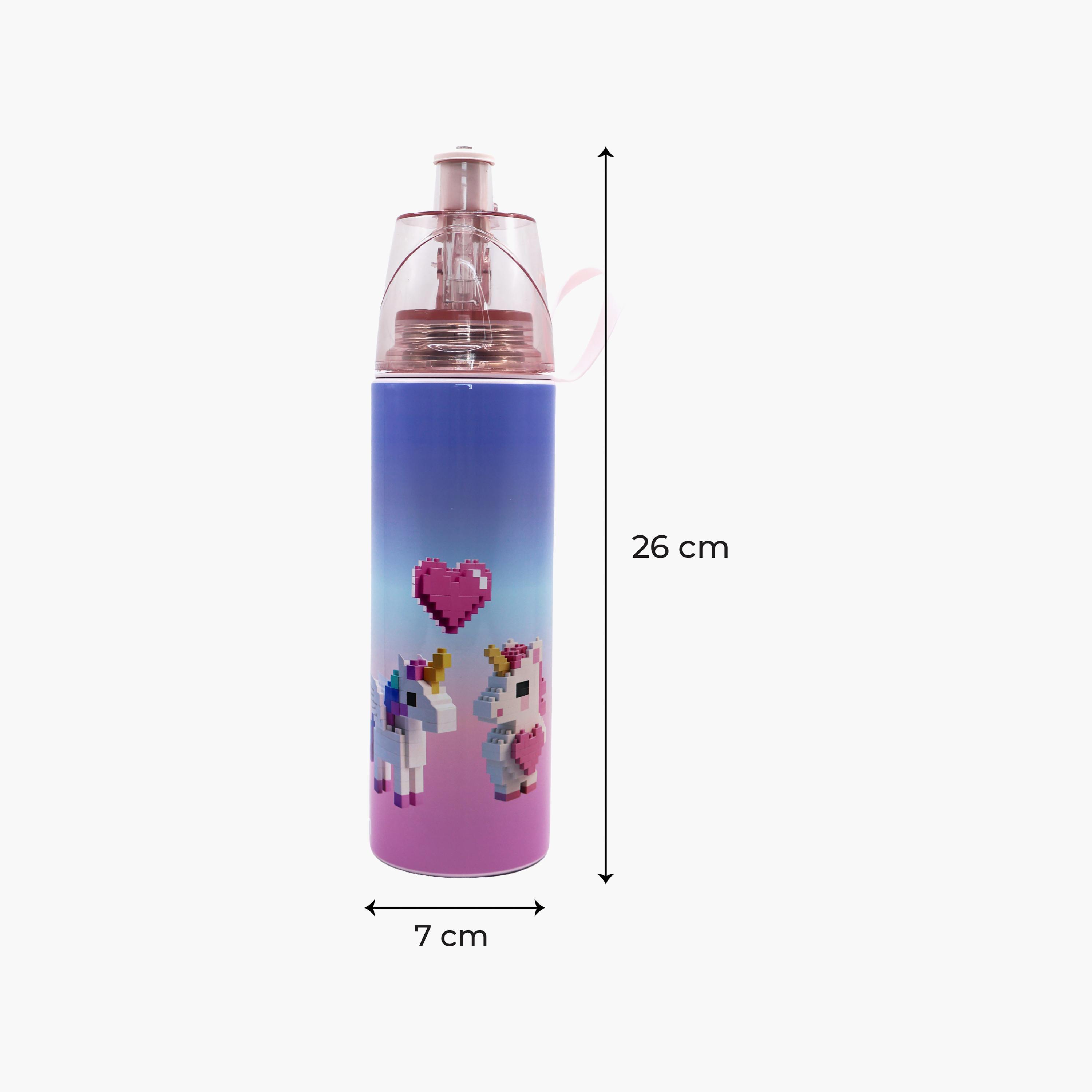 Moon Unicorn SS Water Bottle with Spray Mist - 500 ml-school-waterbottles-image-3