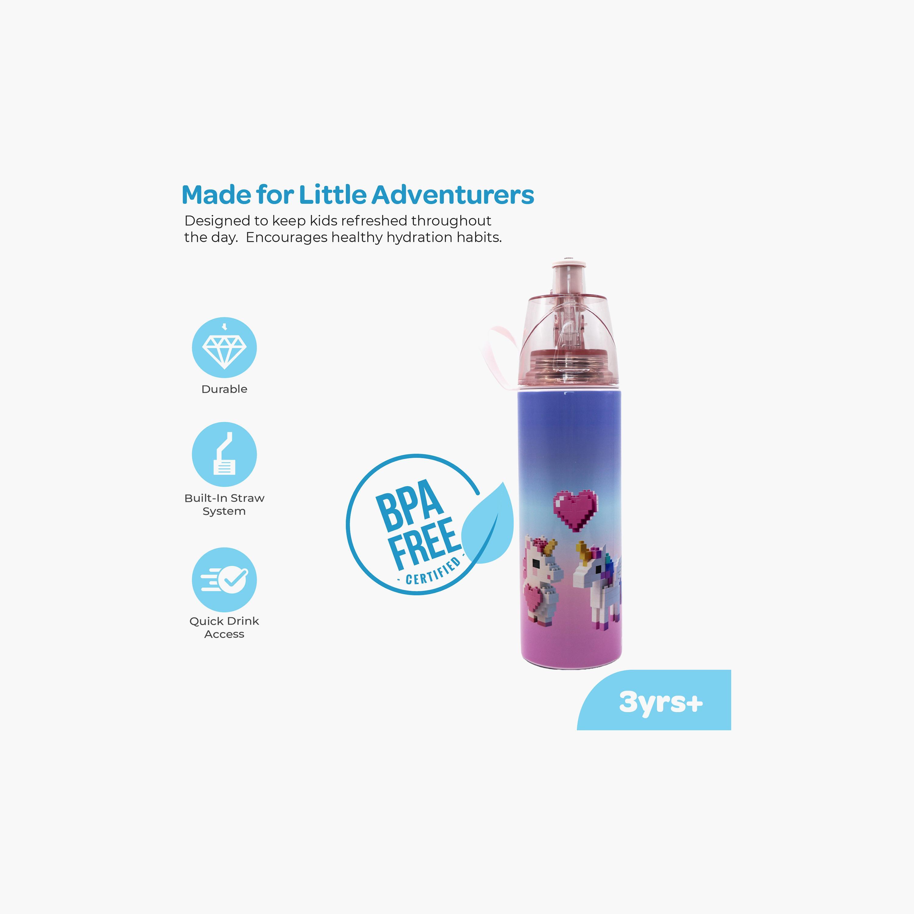Moon Unicorn SS Water Bottle with Spray Mist - 500 ml-school-waterbottles-image-4