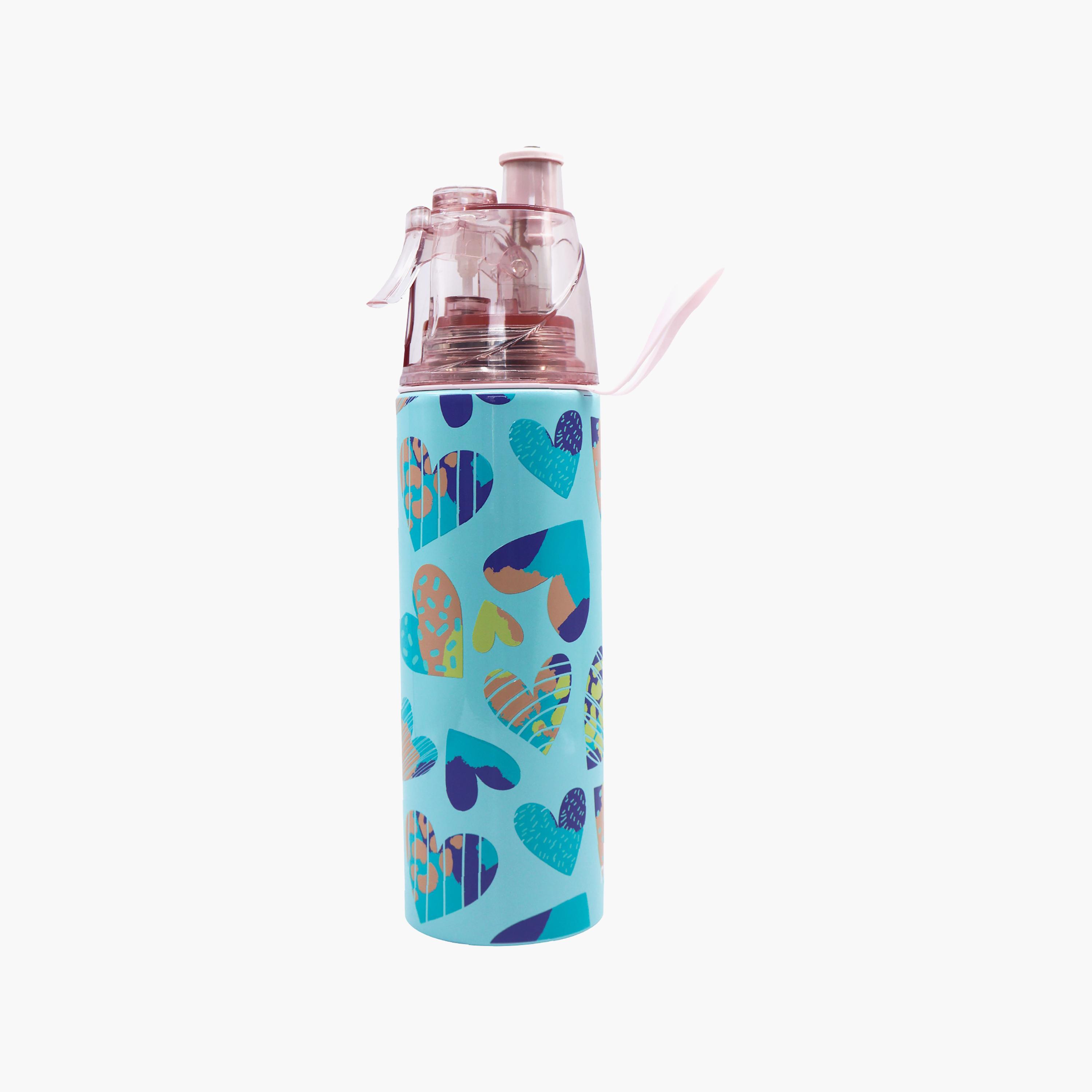 Moon Hearts SS Water Bottle with Spray Mist - 500 ml-school-waterbottles-image-1