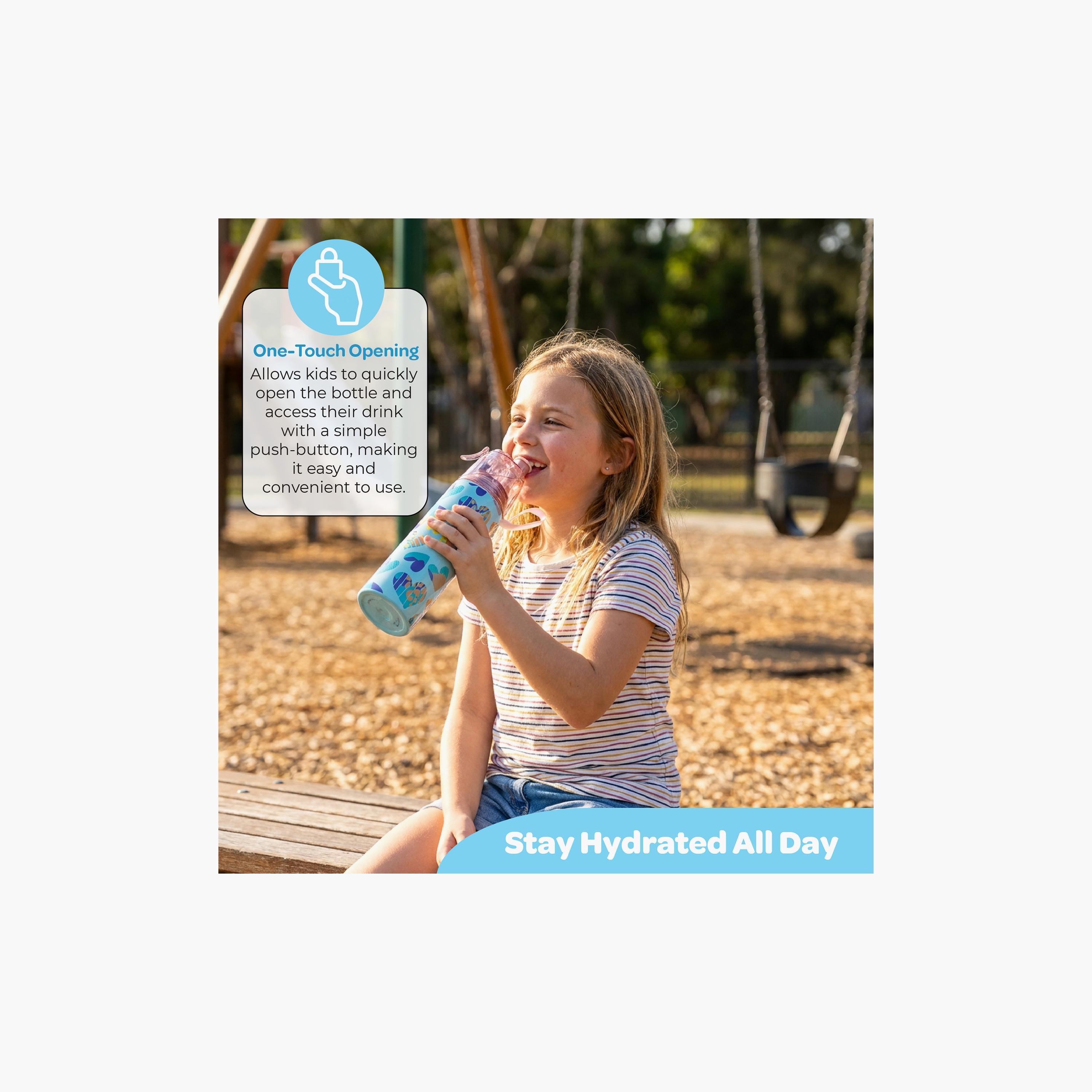 Moon Hearts SS Water Bottle with Spray Mist - 500 ml-school-waterbottles-image-6