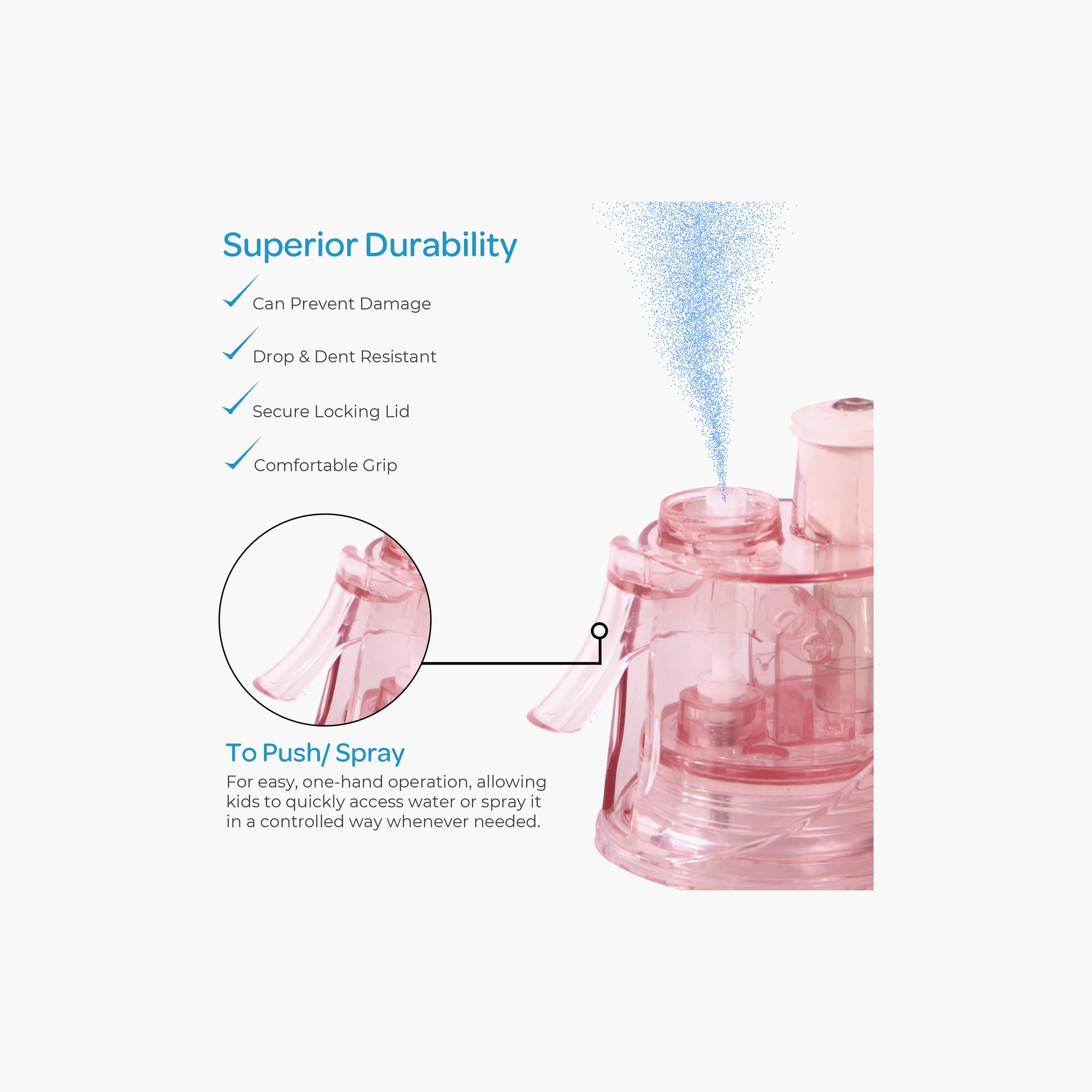 Moon Hearts SS Water Bottle with Spray Mist - 500 ml-school-waterbottles-image-7