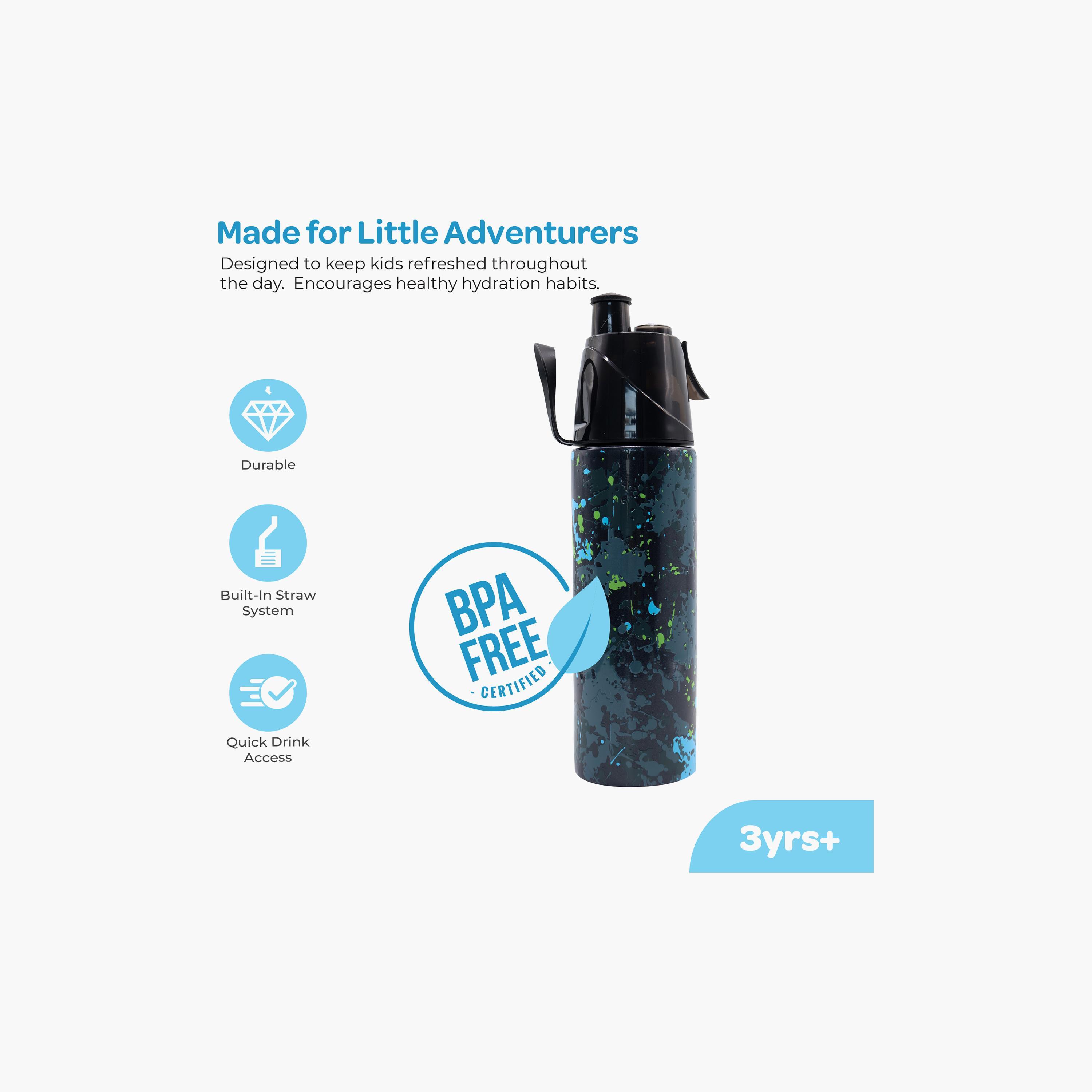 زجاجة ماء من الستانلس ستيل مع بخاخ رذاذ مطبوعة - 500 مل من مون-school-waterbottles-image-4